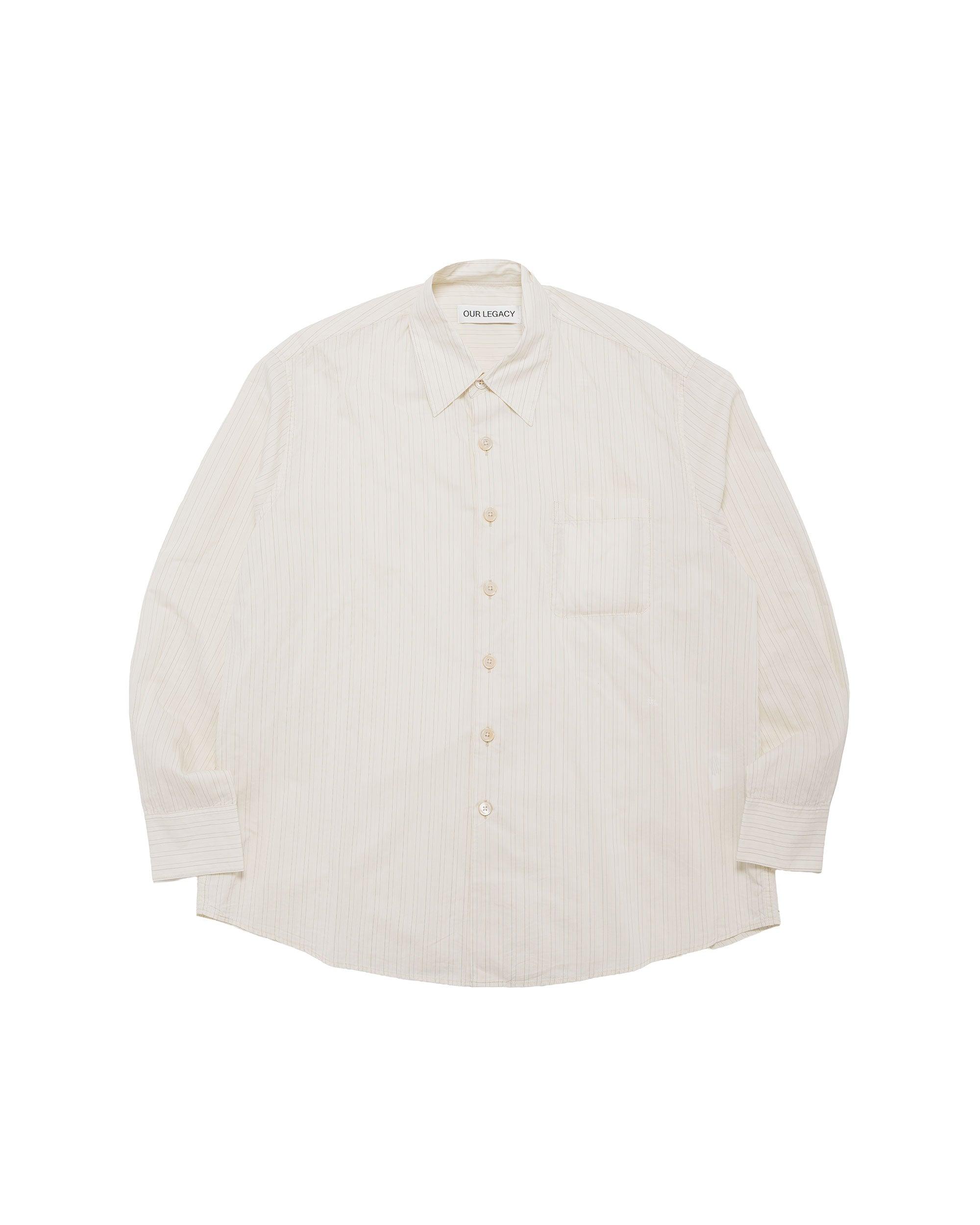 Above Shirt Faded Bone Windstripe Lyocell