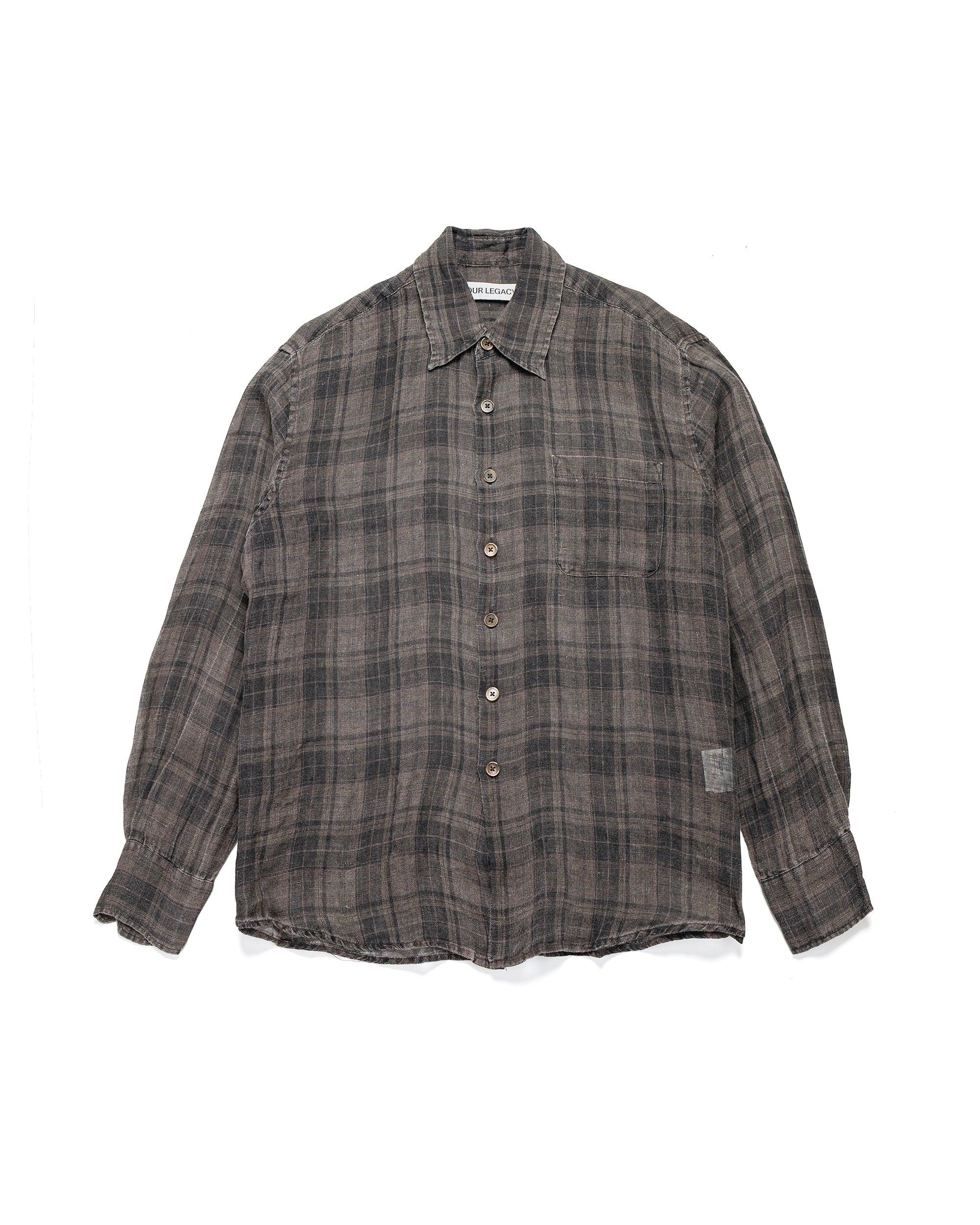 Above Shirt Penumbra Check Sheercoat Linen