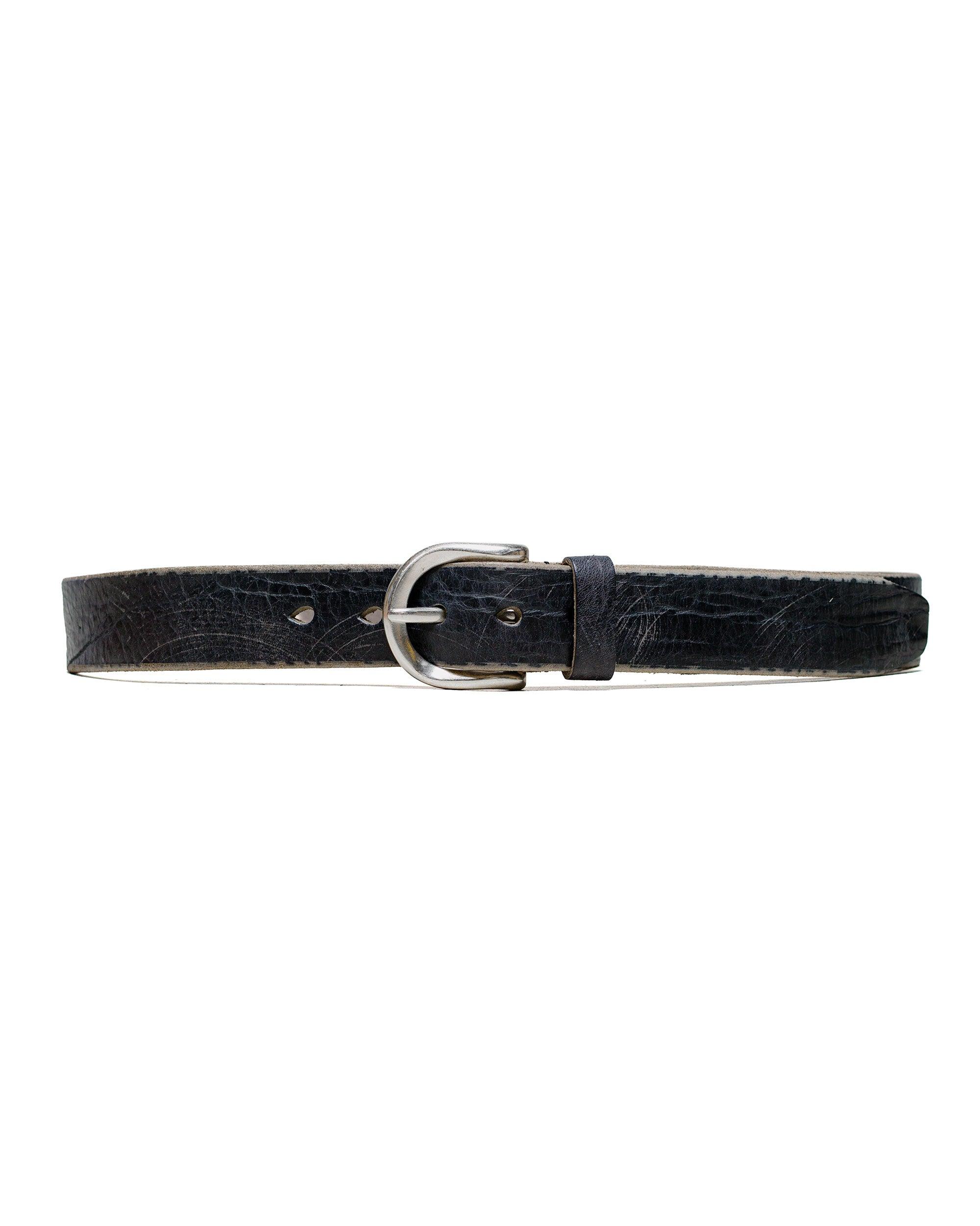 Belt 3.5CM Soft Coal Torn Bovine