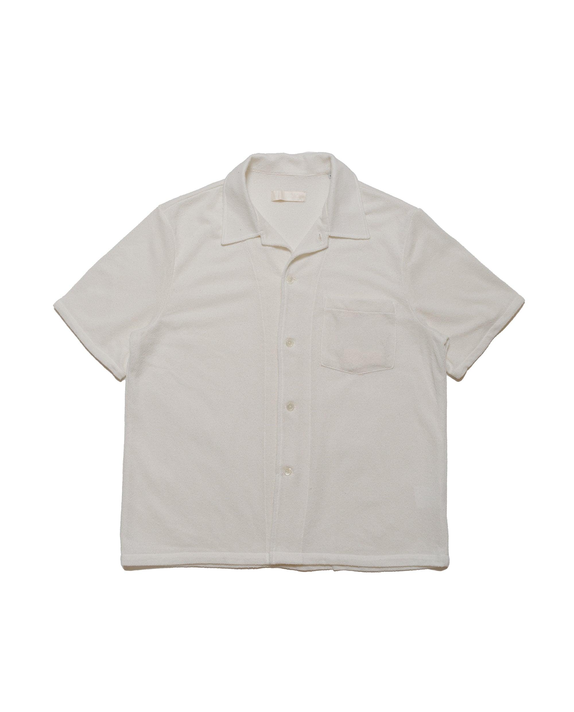 Box Shirt Shortsleeve White Boucle
