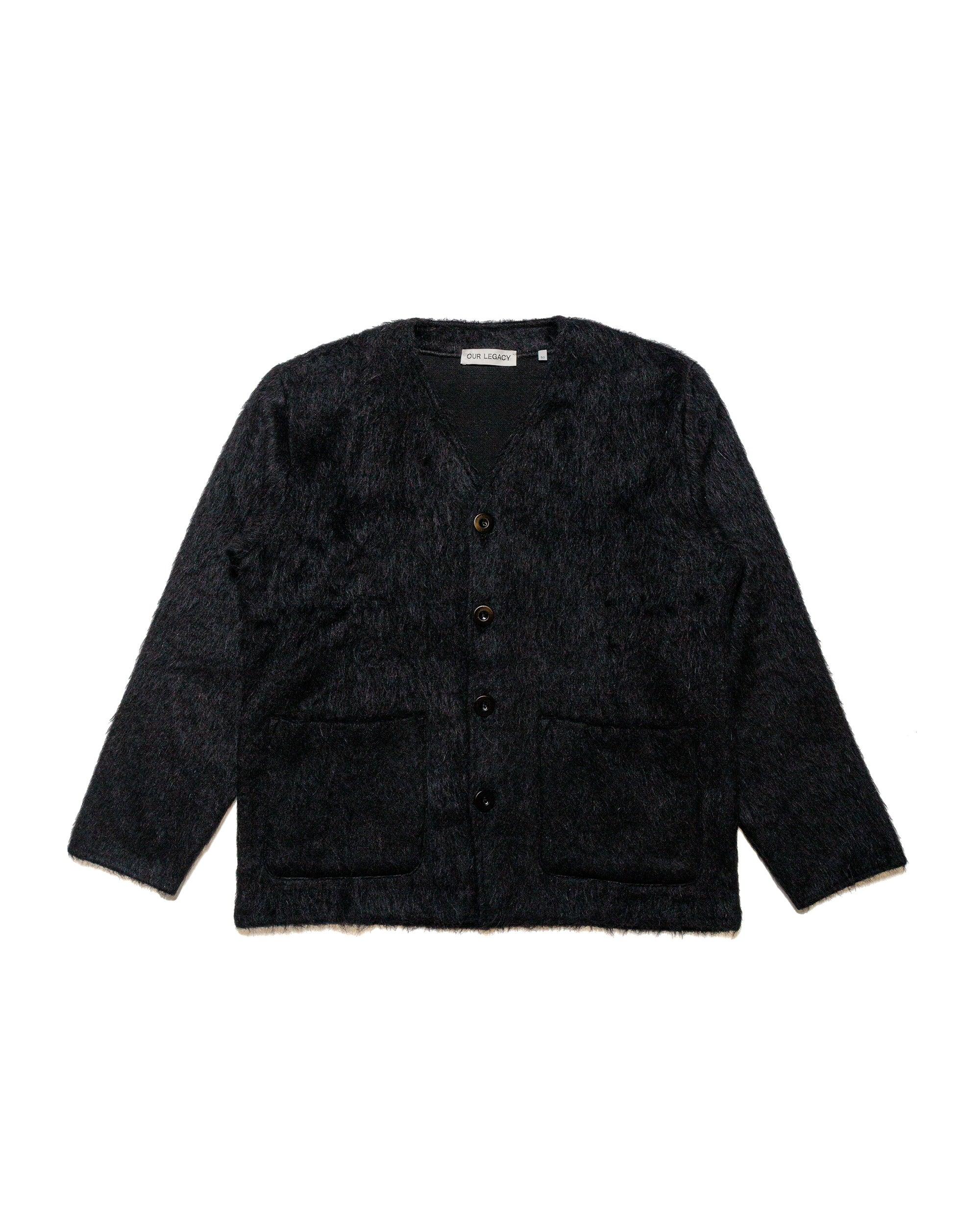 Cardigan Black Mohair