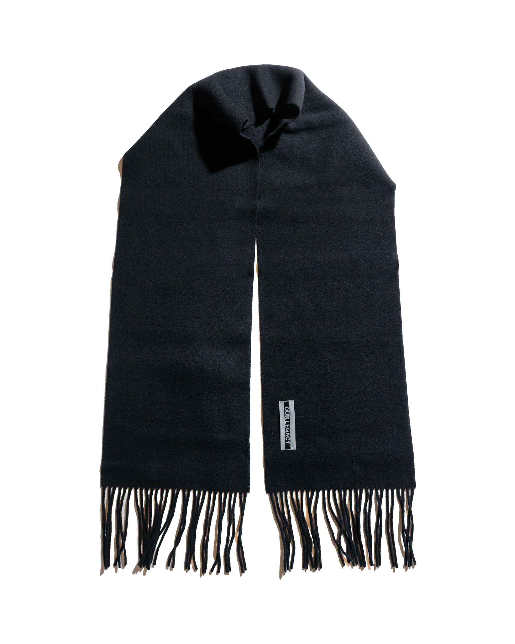 Estate Scarf Black Double Wool