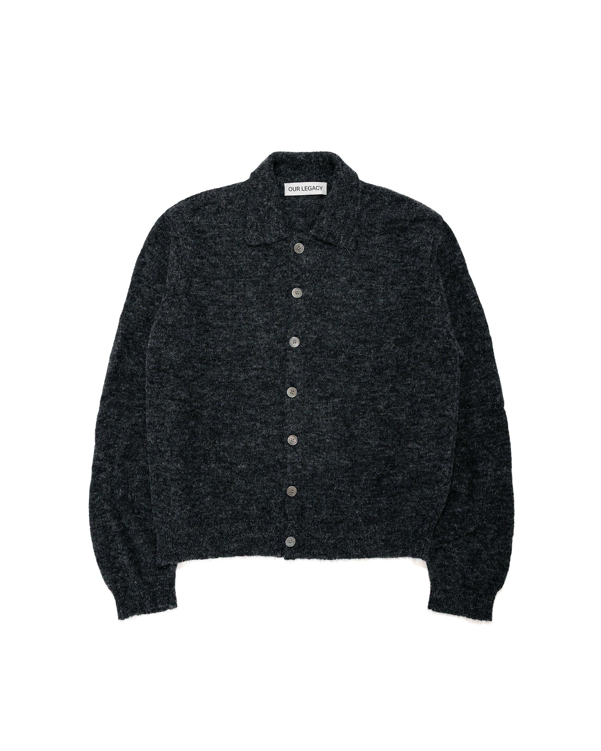 Evening Polo Charcoal Melange Fuzzy Alpaca
