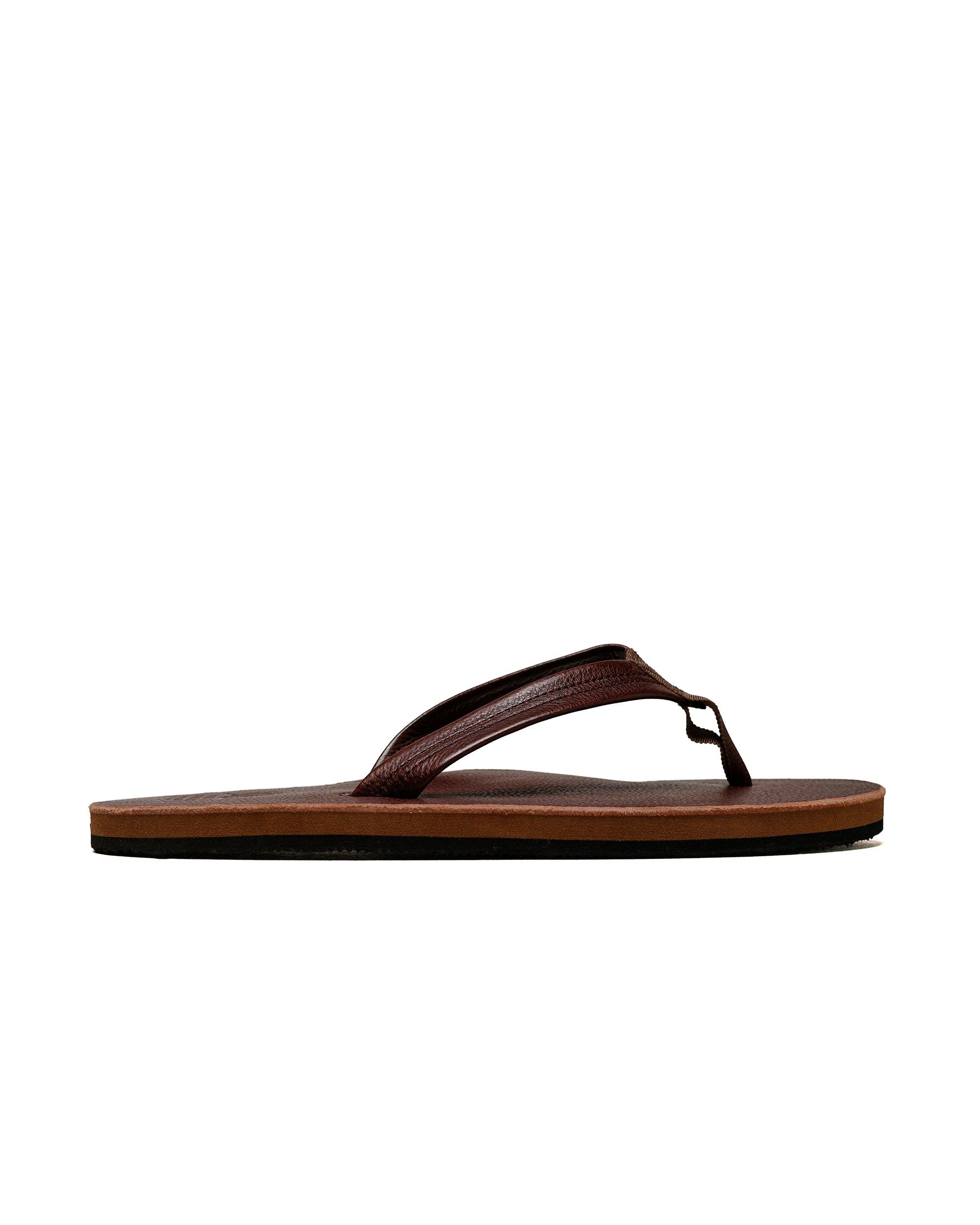 Leather Beach Sandals Brown