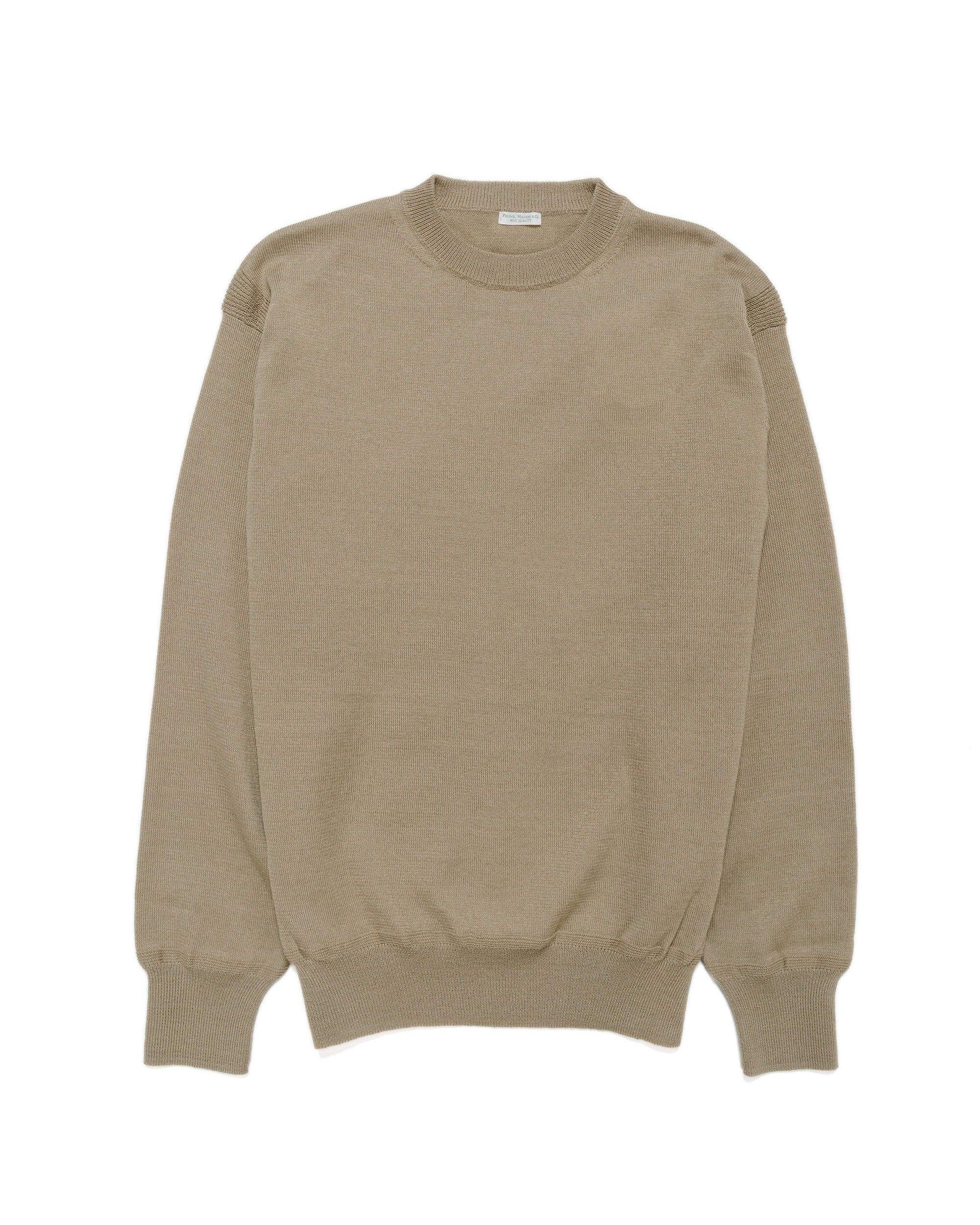 W/L Crewneck Knit Khaki Beige