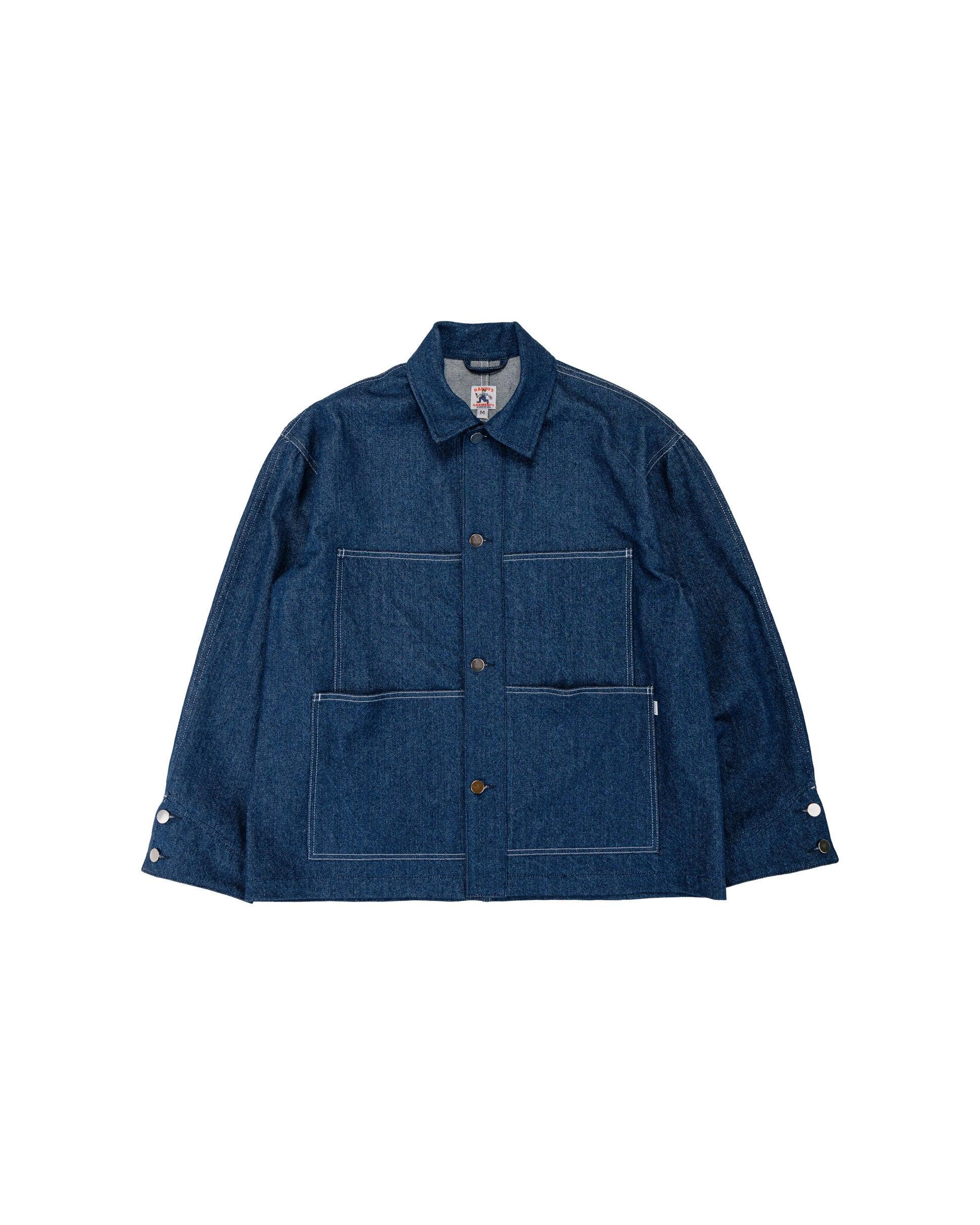 Chore Coat Scoured Indigo 12oz Cotton Denim