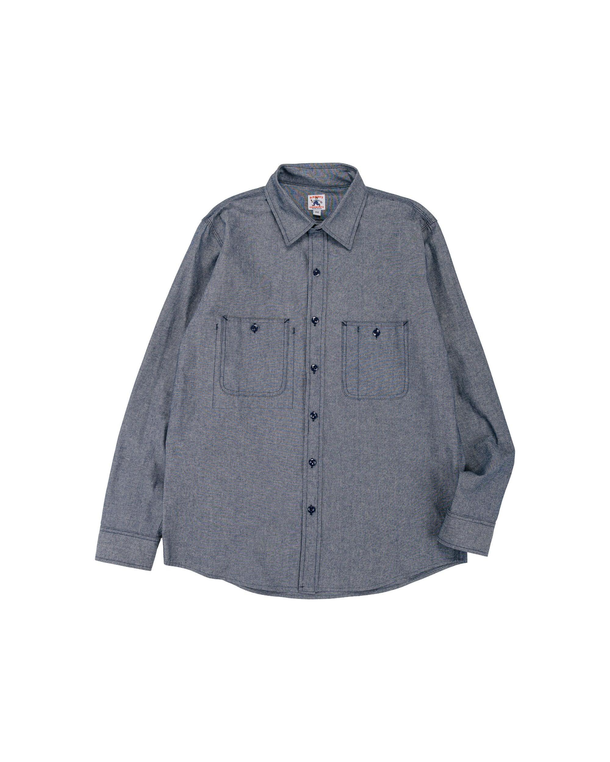 3-Pocket Work Shirt Cotton Washed Chambray Indigo