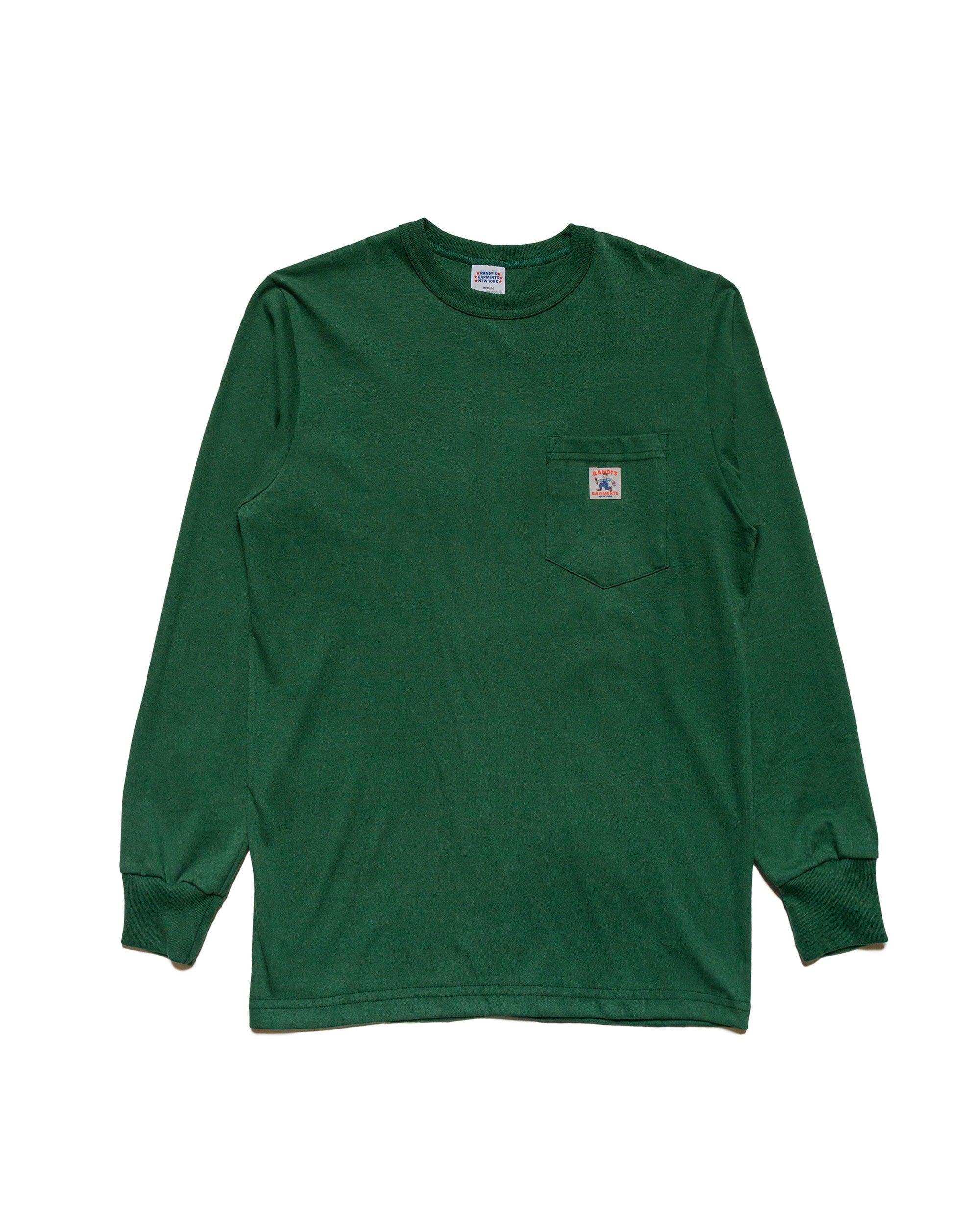 Long-Sleeve Pocket Tee Dark Green