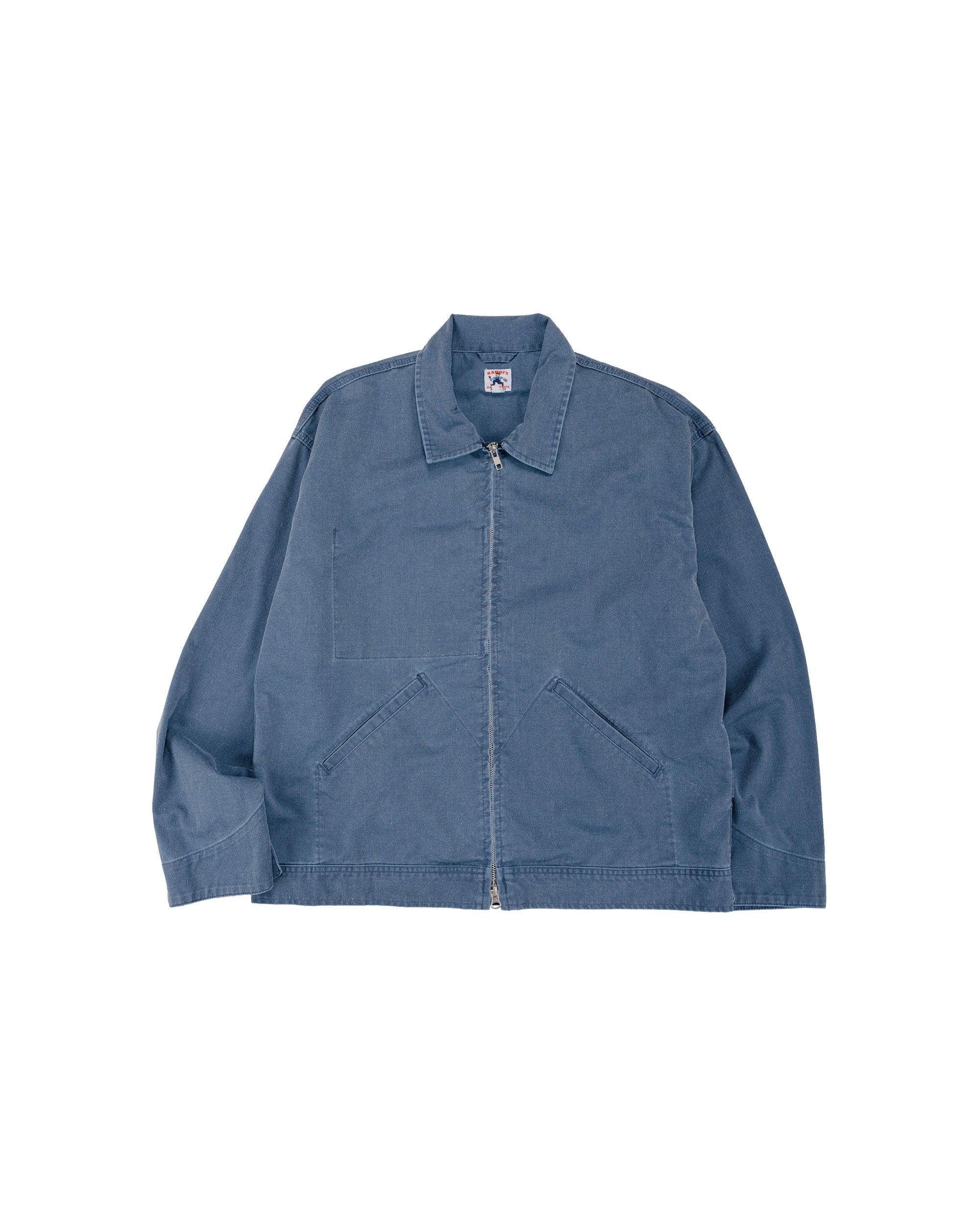 Mechanic's Jacket Blue 7oz Stone Washed Cotton Cadet Cloth