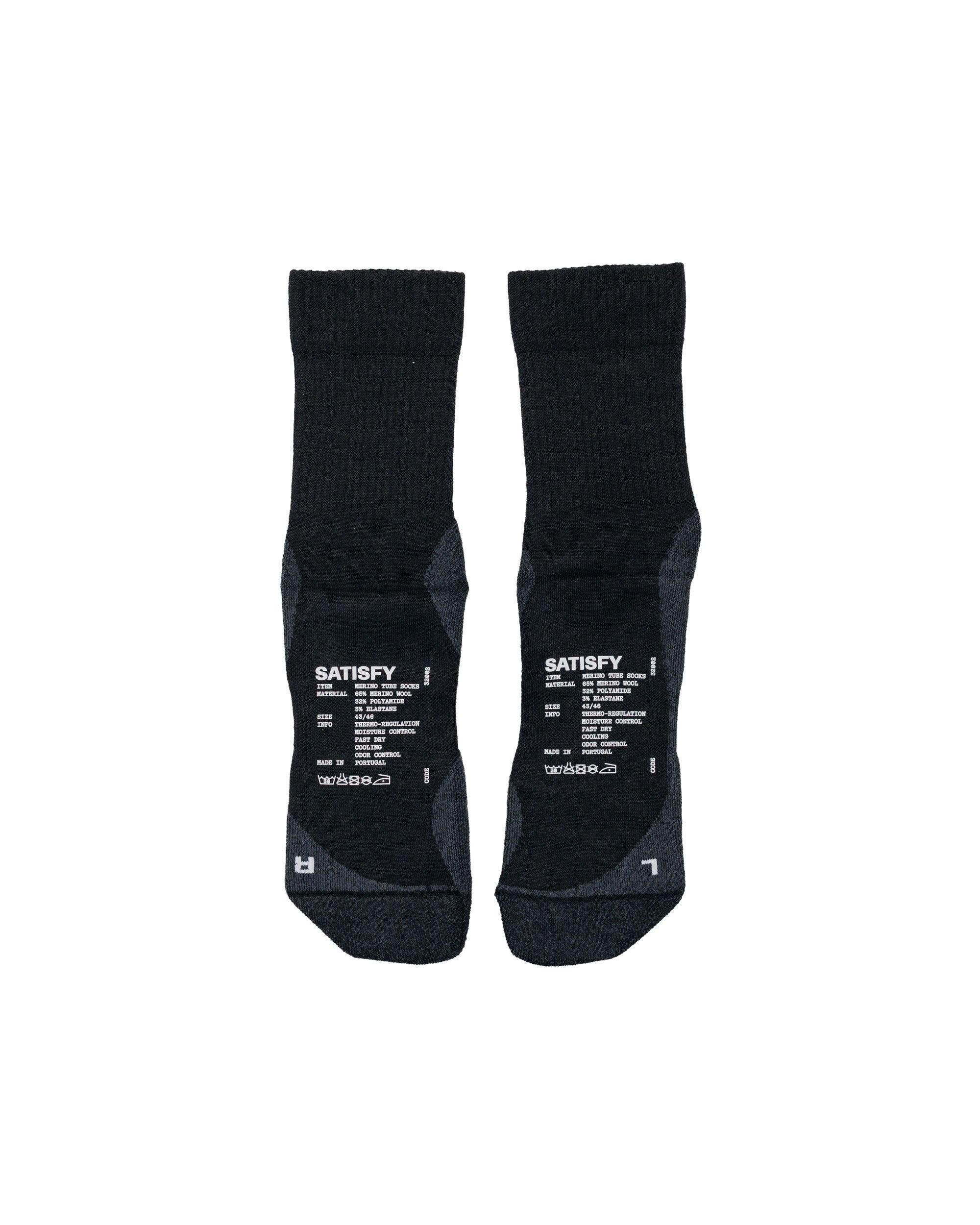 Merino Nylon Tube Socks Black