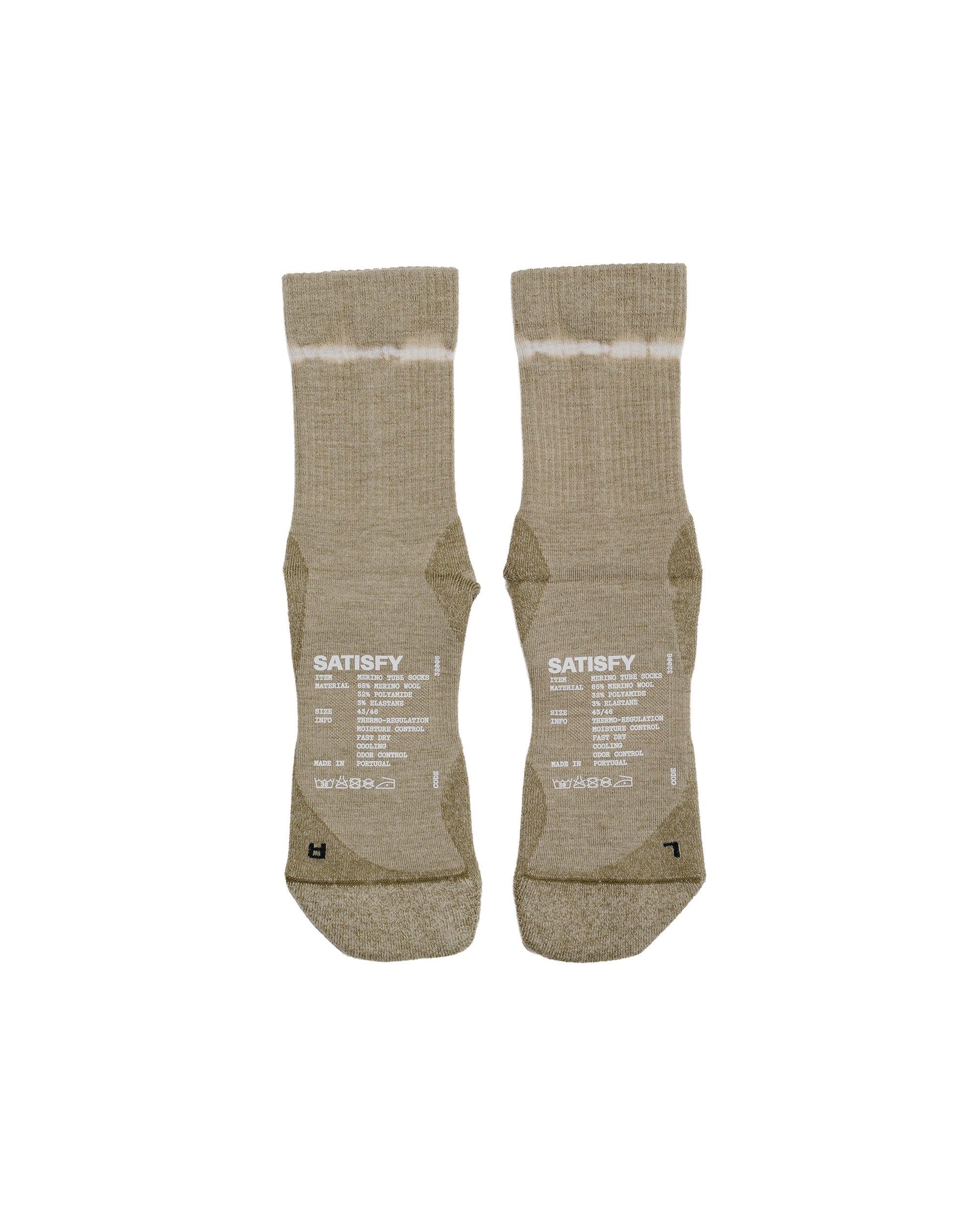 Merino Nylon Tube Socks Tie Dye Covert Green