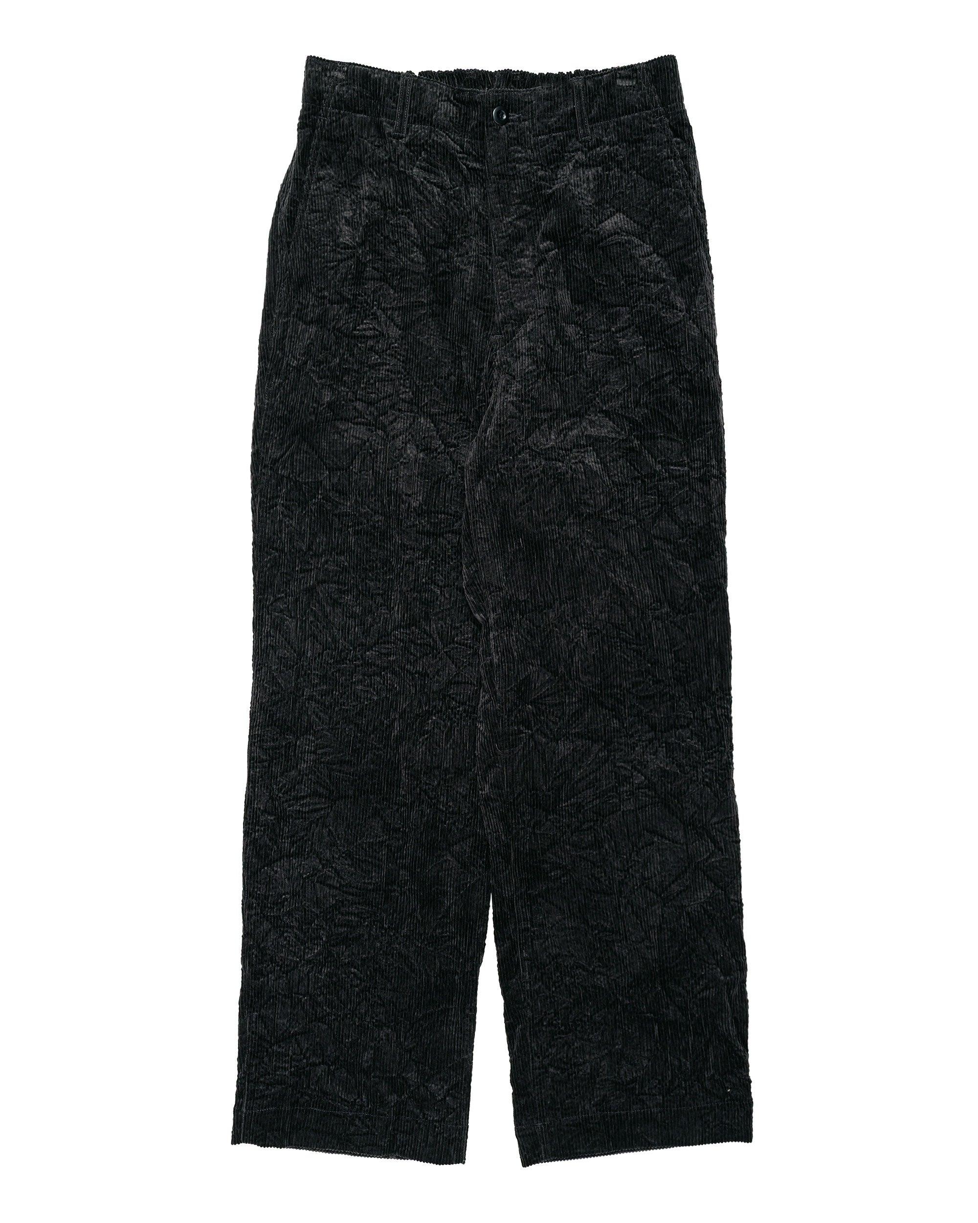 CO Corduroy Crinkle Wide Work Pants Black