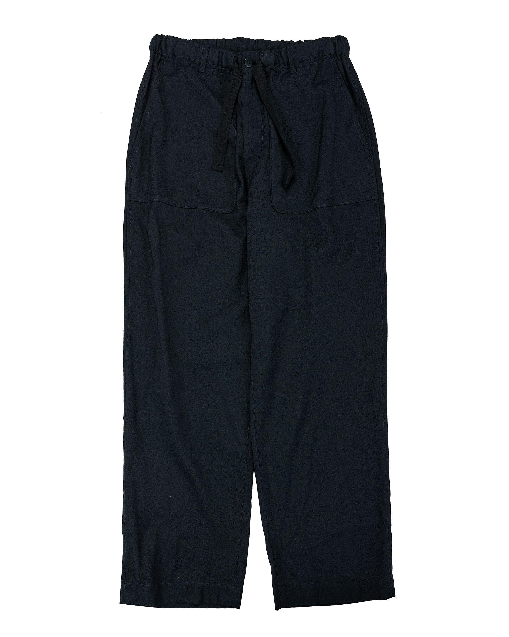 WO/SI Tumble Washed Wide Easy Pants Navy