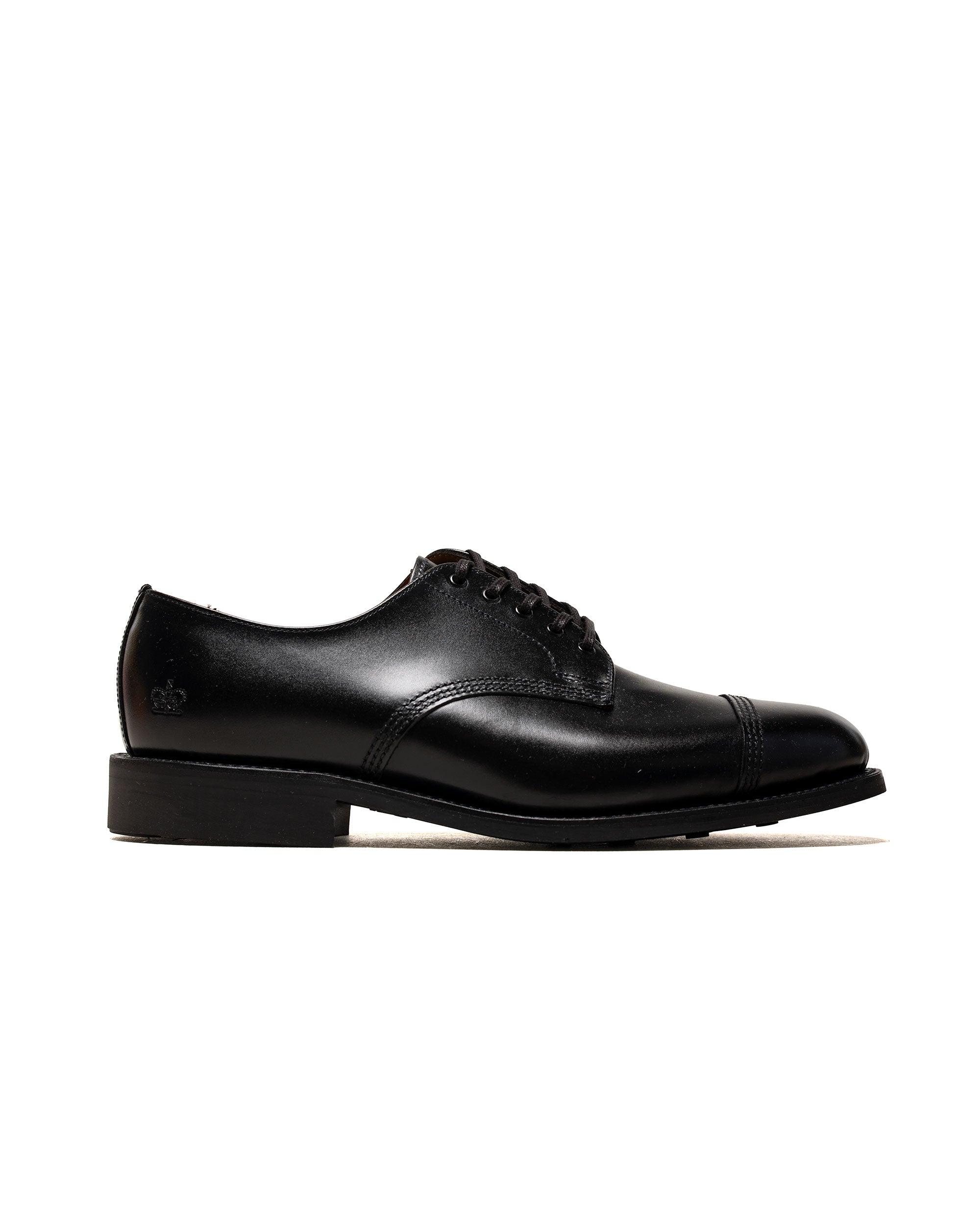 1128BC Smooth Leather Military Derby Shoe Black