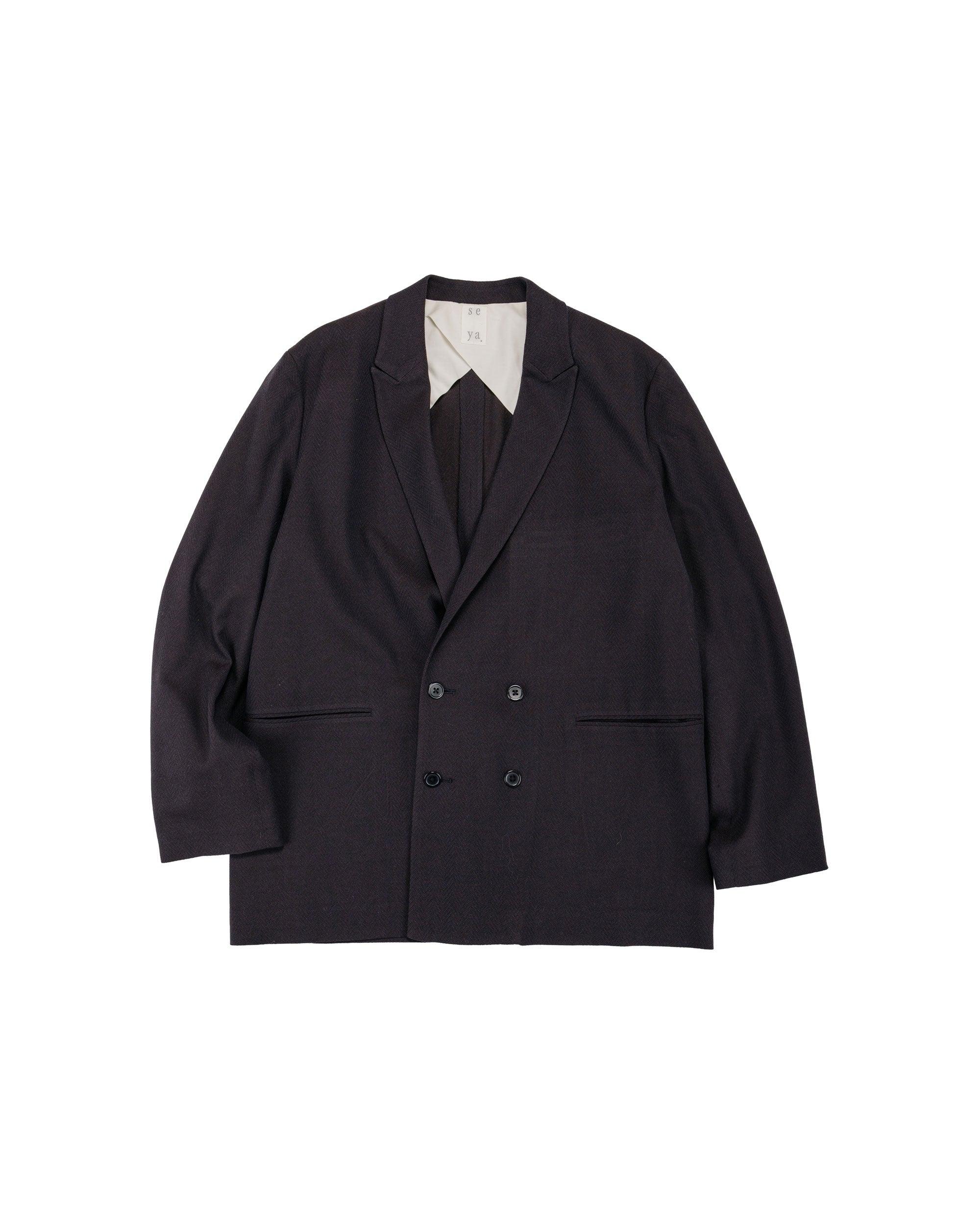 Travel Tailored Jacket/Summer Herringbone Mud Indigo