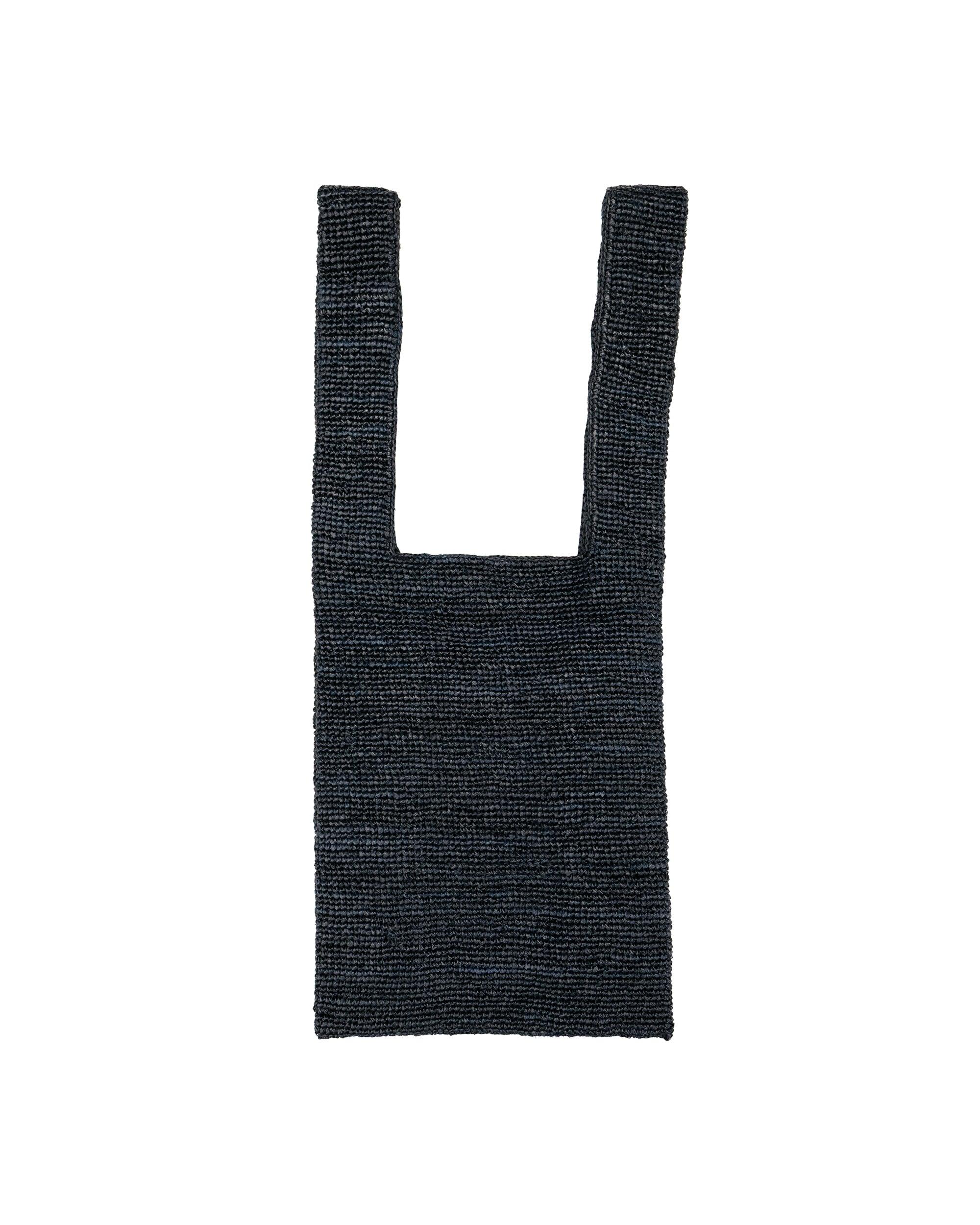 Medium Raffia Bag Black