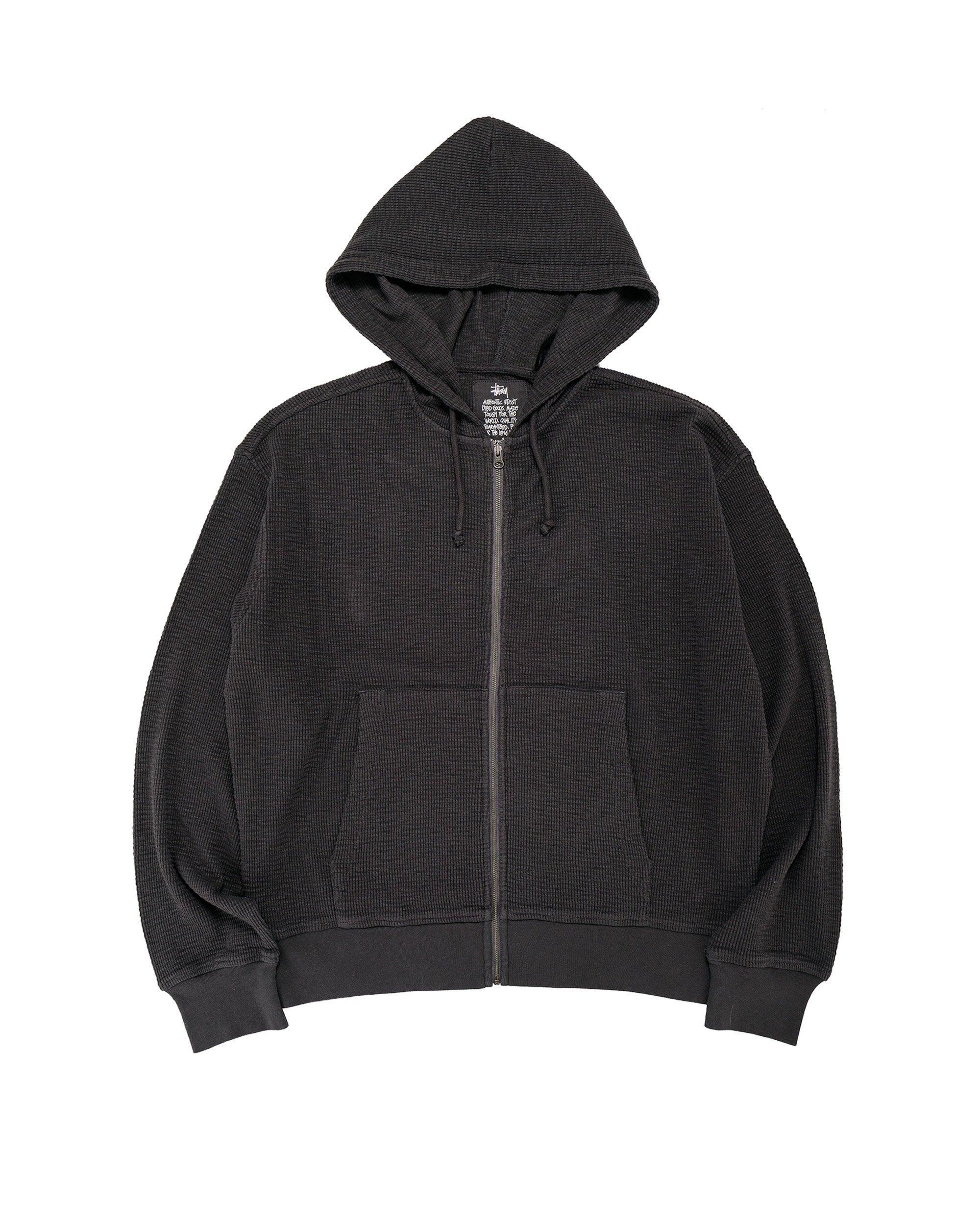 Stüssy Lightweight Thermal Hoodie Faded Black