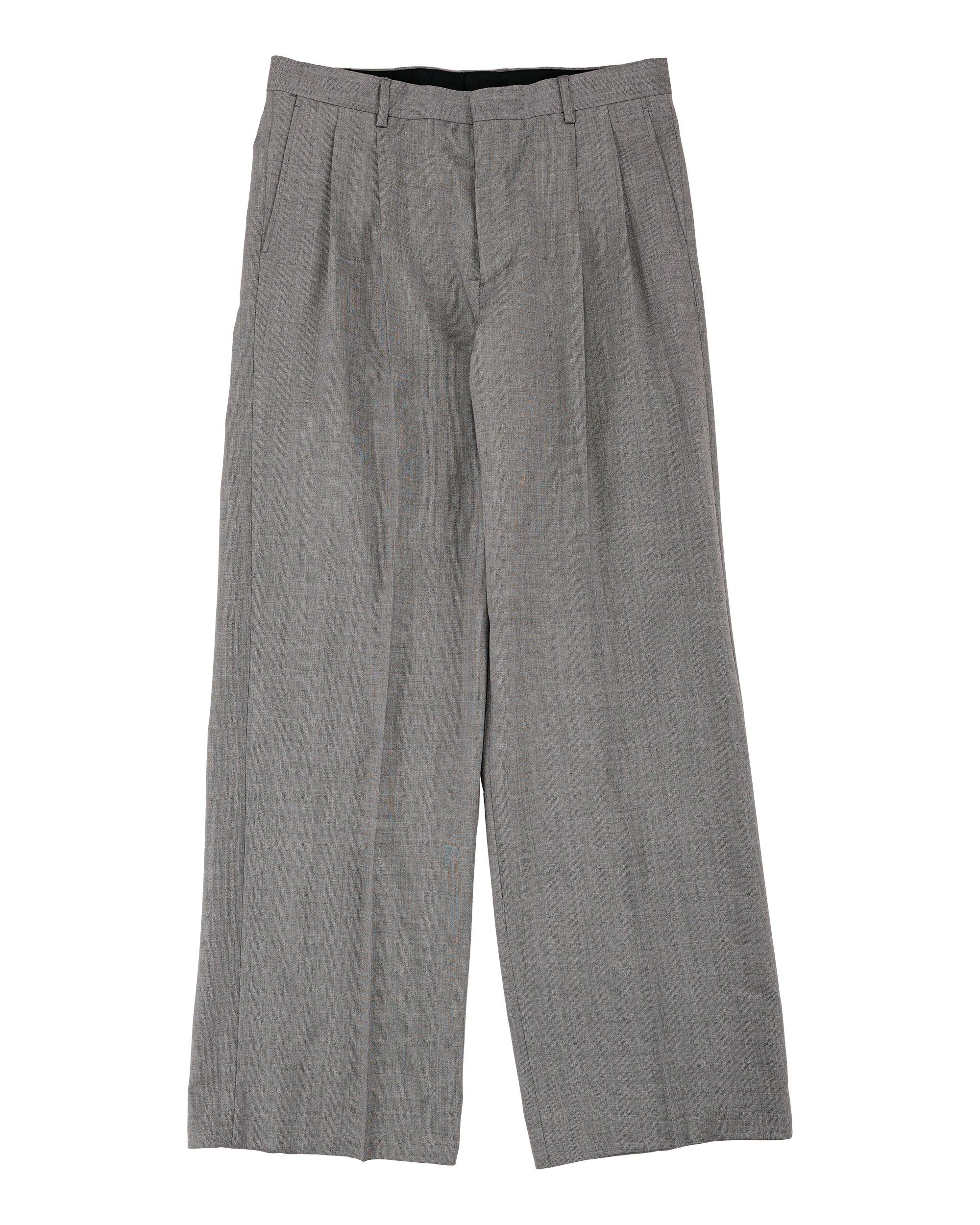 Wide Pleated Trouser 820 Grey Melange