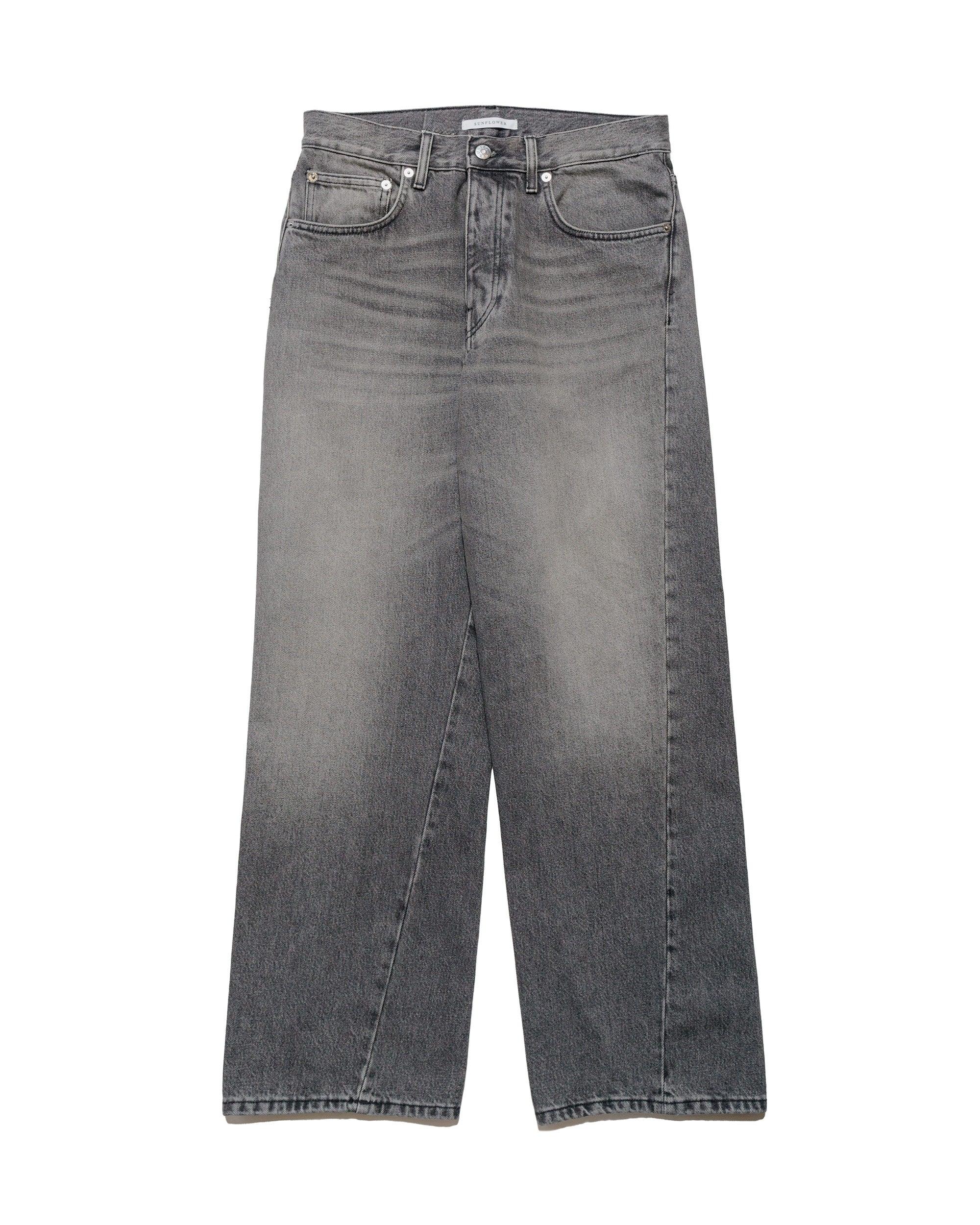 Wide Twist Black Stone Washed