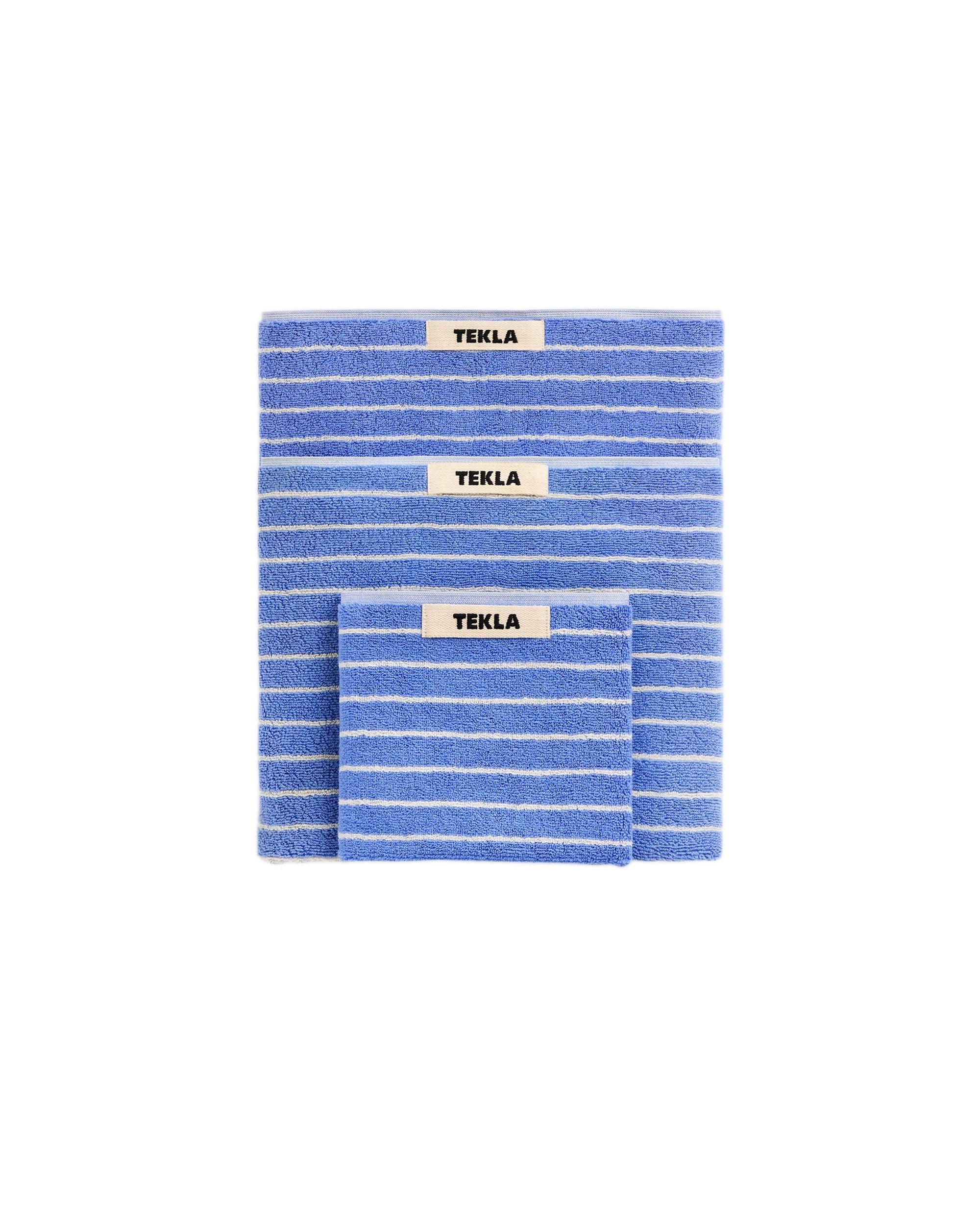 Terry Hand Towel Clear Blue Stripes