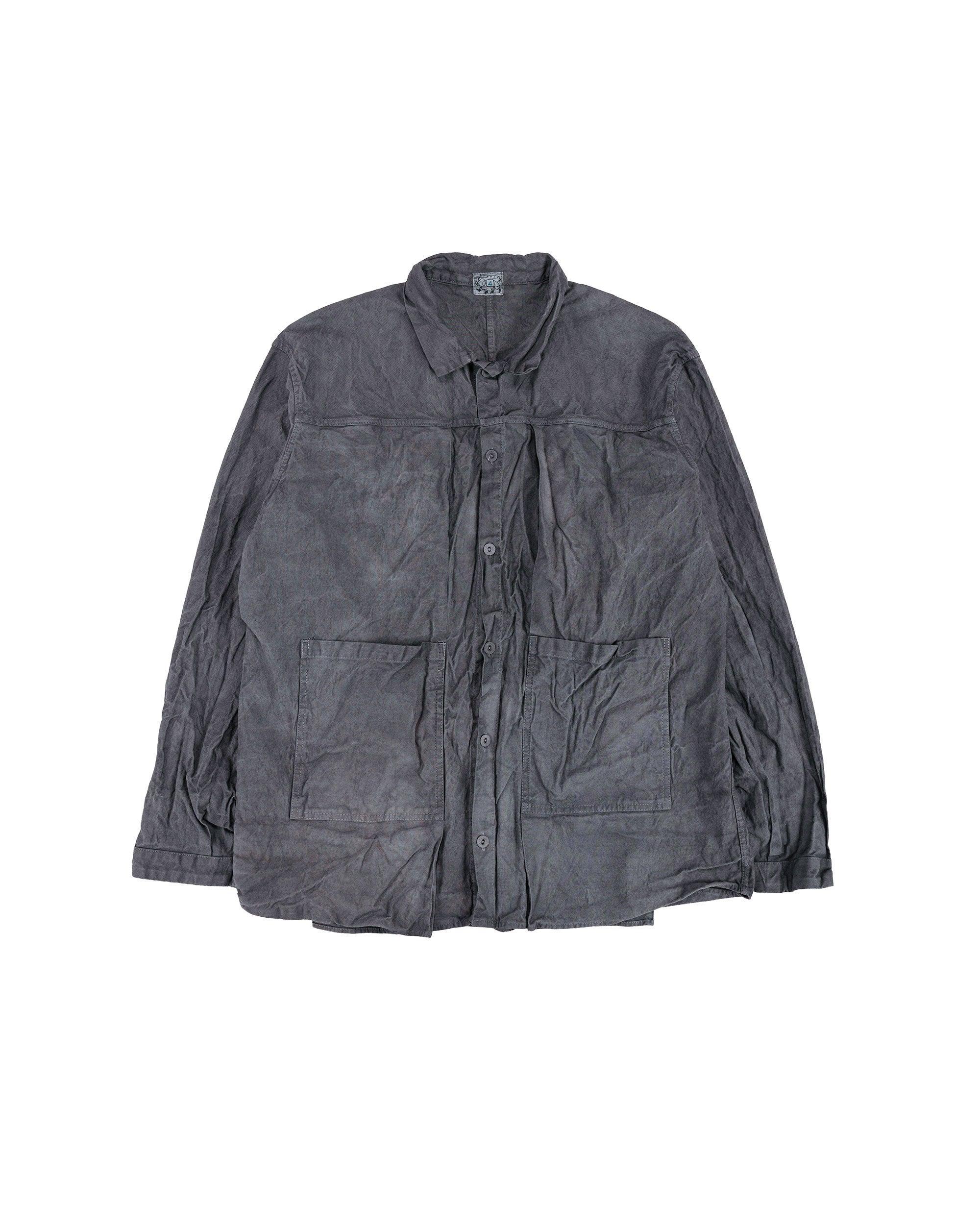 Type 402 Two Birds Shirt Cotton Drop Cloth Grey Logwood
