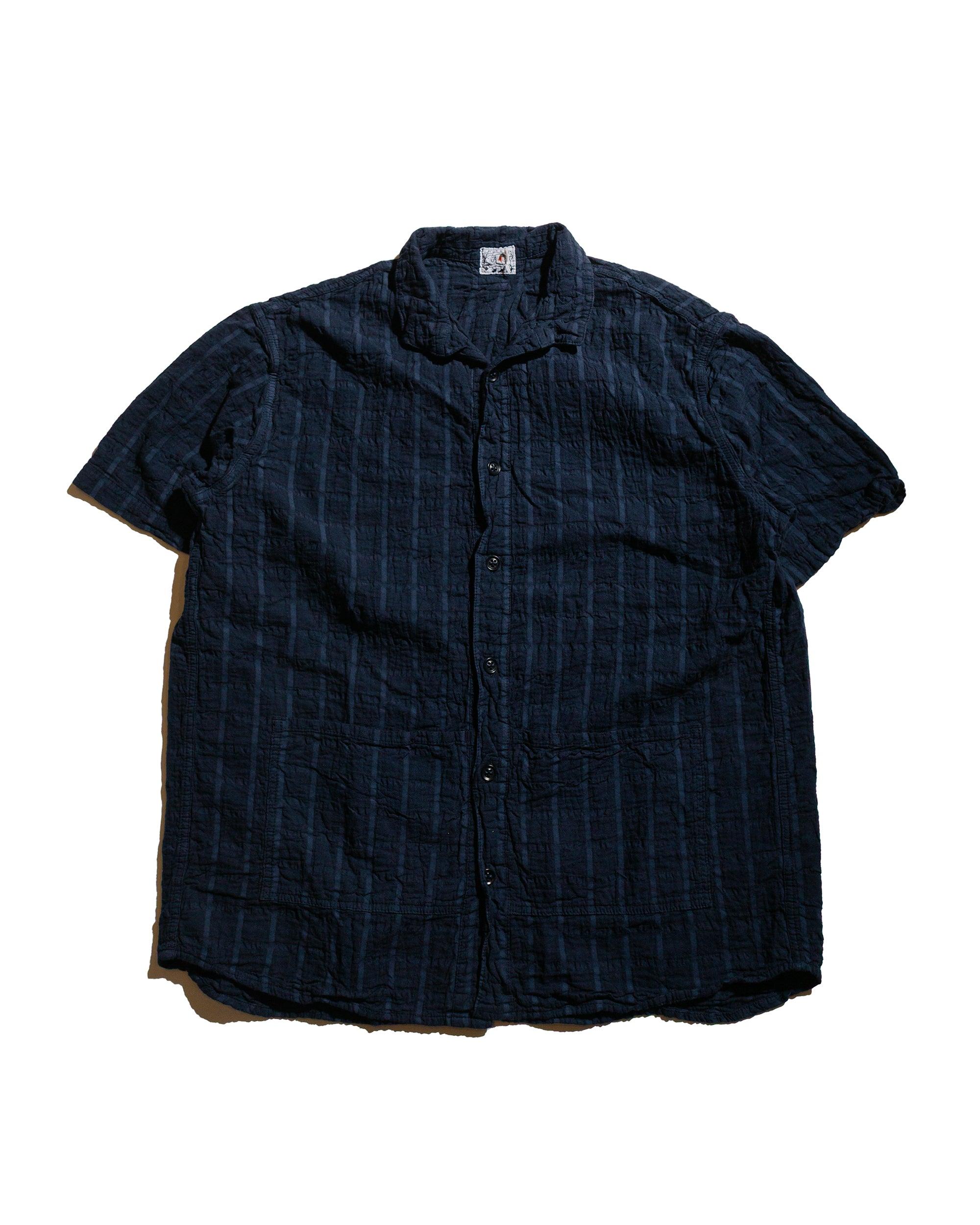 Type 469 Short Sleeve Flipped Collar Shirt Airbag Cambric Hadal Blue