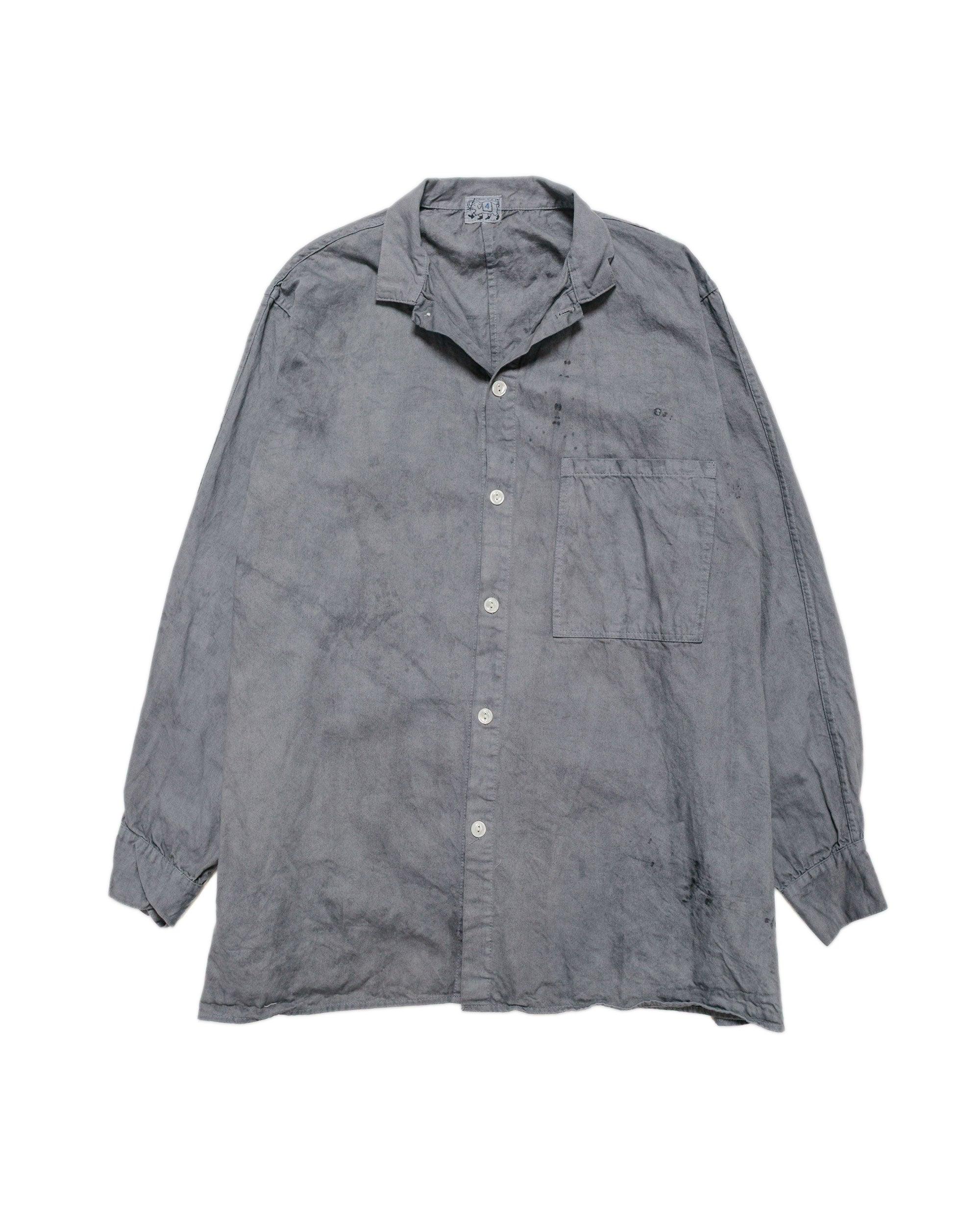 Type 471 Plastron Shirt Clean Cotton Drill Chestnut Dyed
