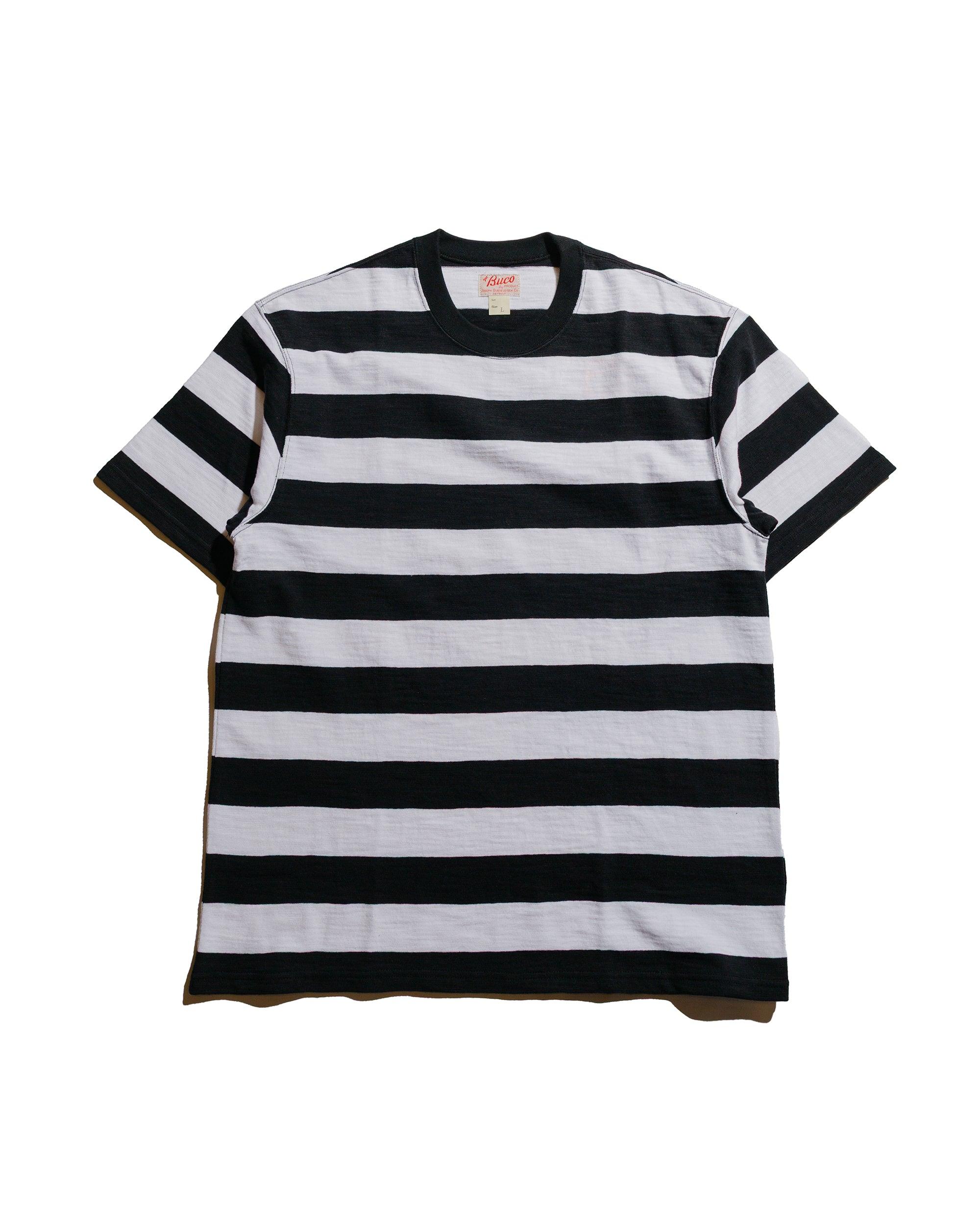 BC24002 Buco Stripe Tee S/S White