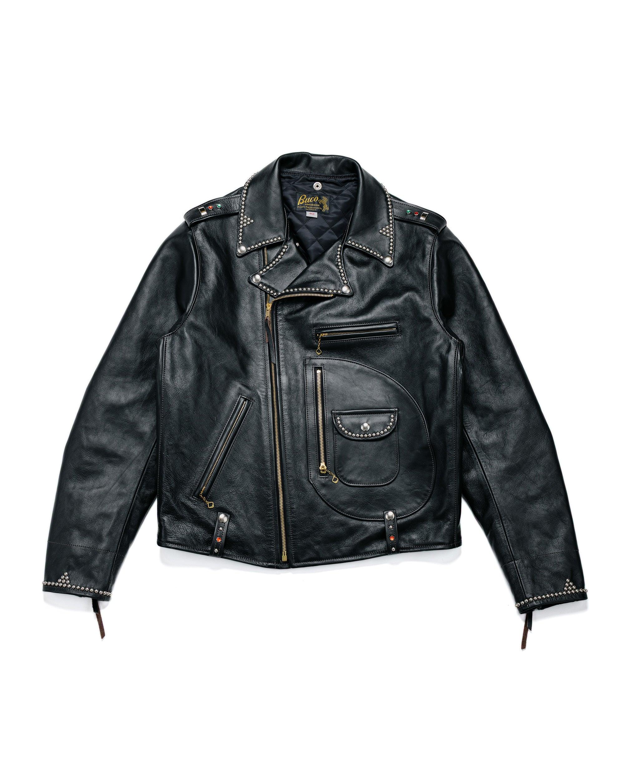 BJ24101 Buco J-24 Smoky Jim Leather Jacket Black