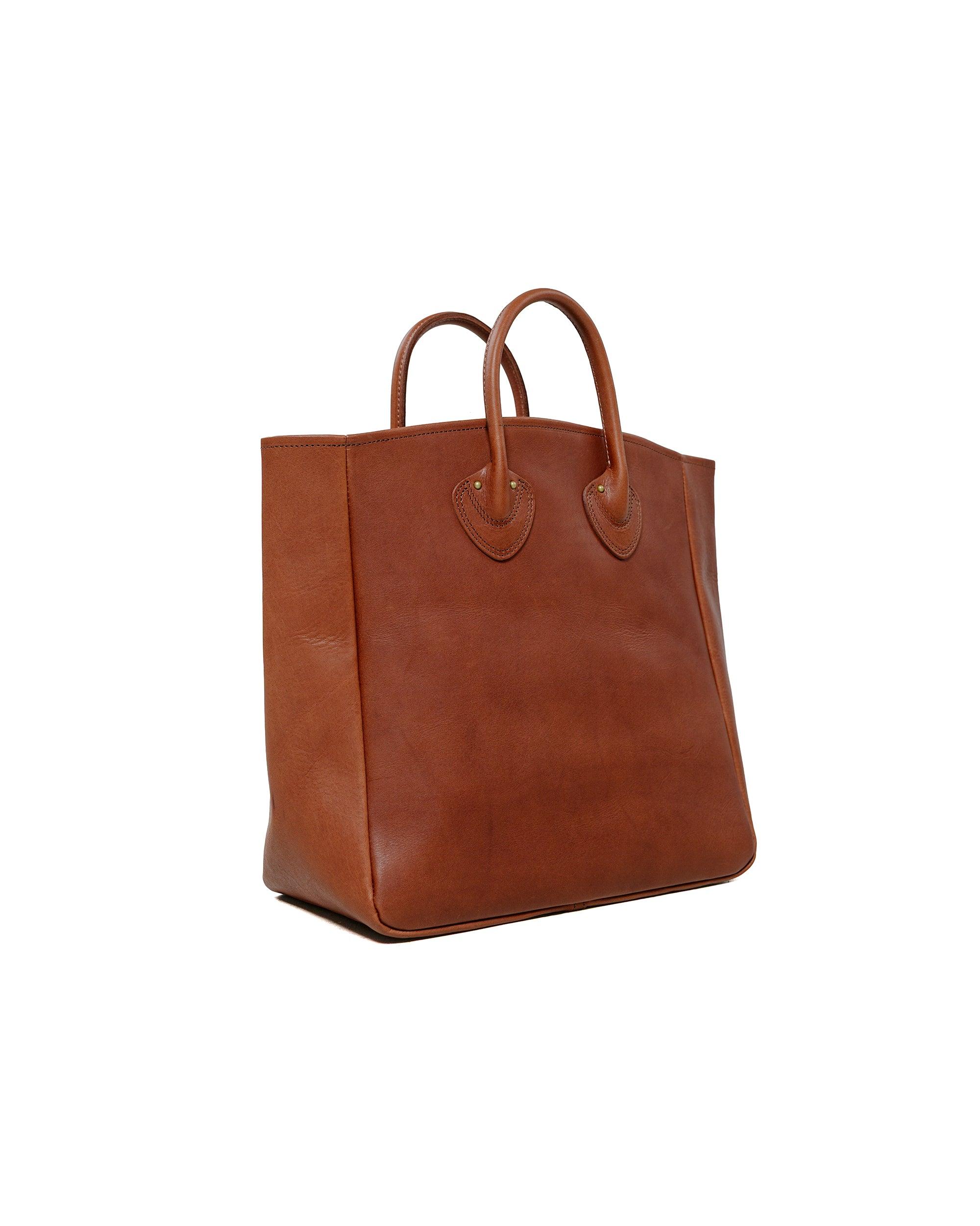 MA25101 Leather Tote Handbag Brown
