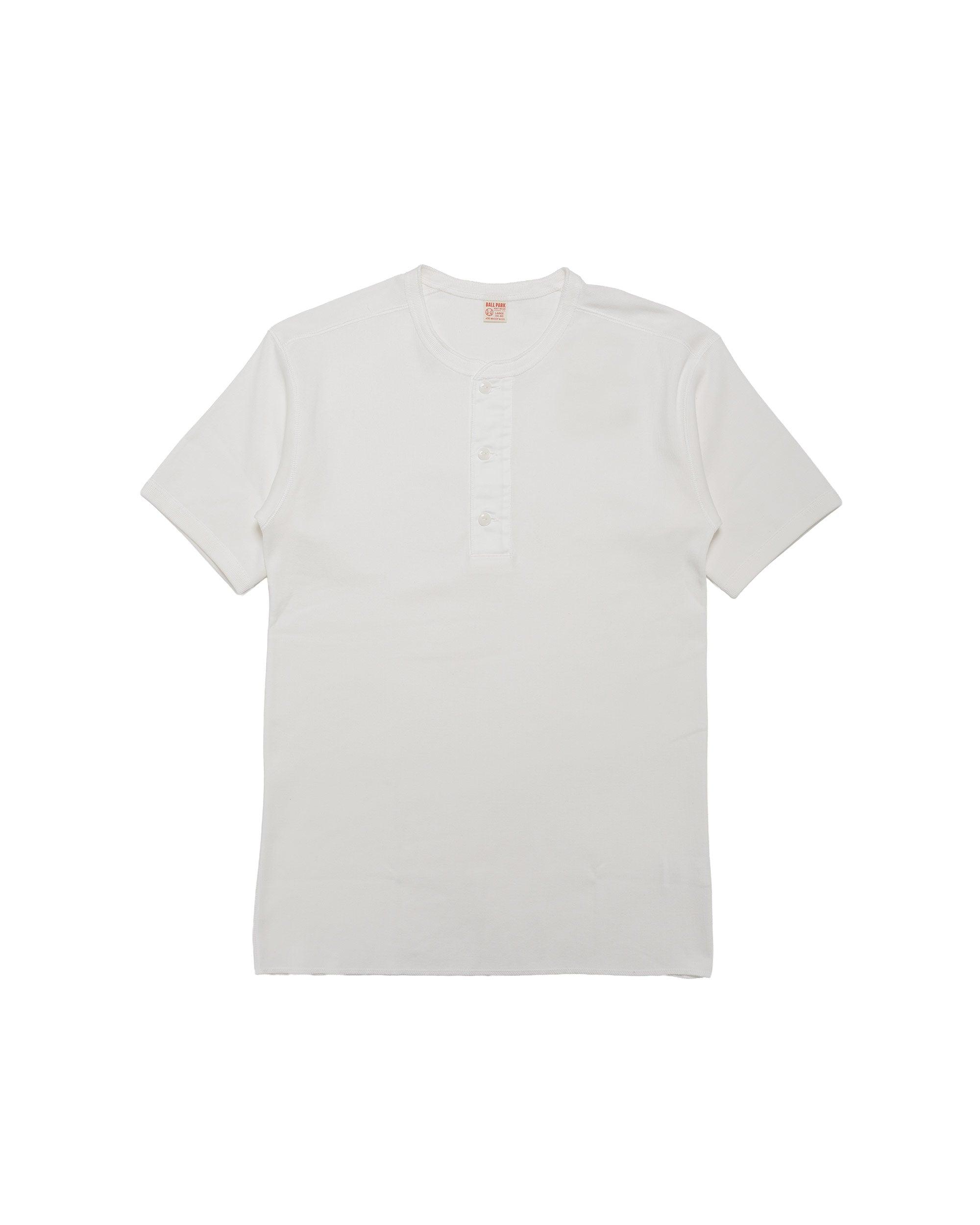 MC23022 Union Henley Undershirt S/S White