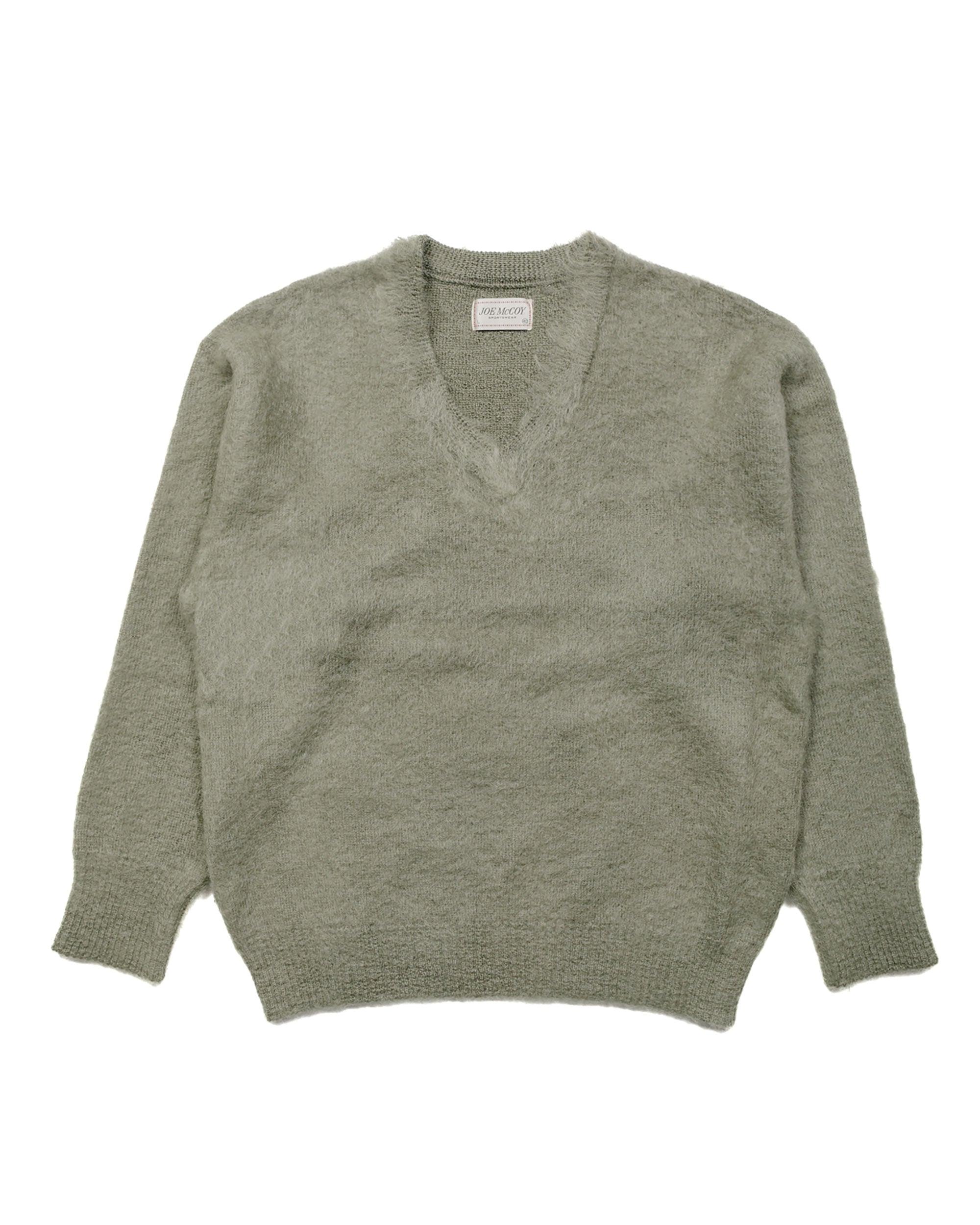 MC23109 JM Mohair V-Neck Sweater Mint