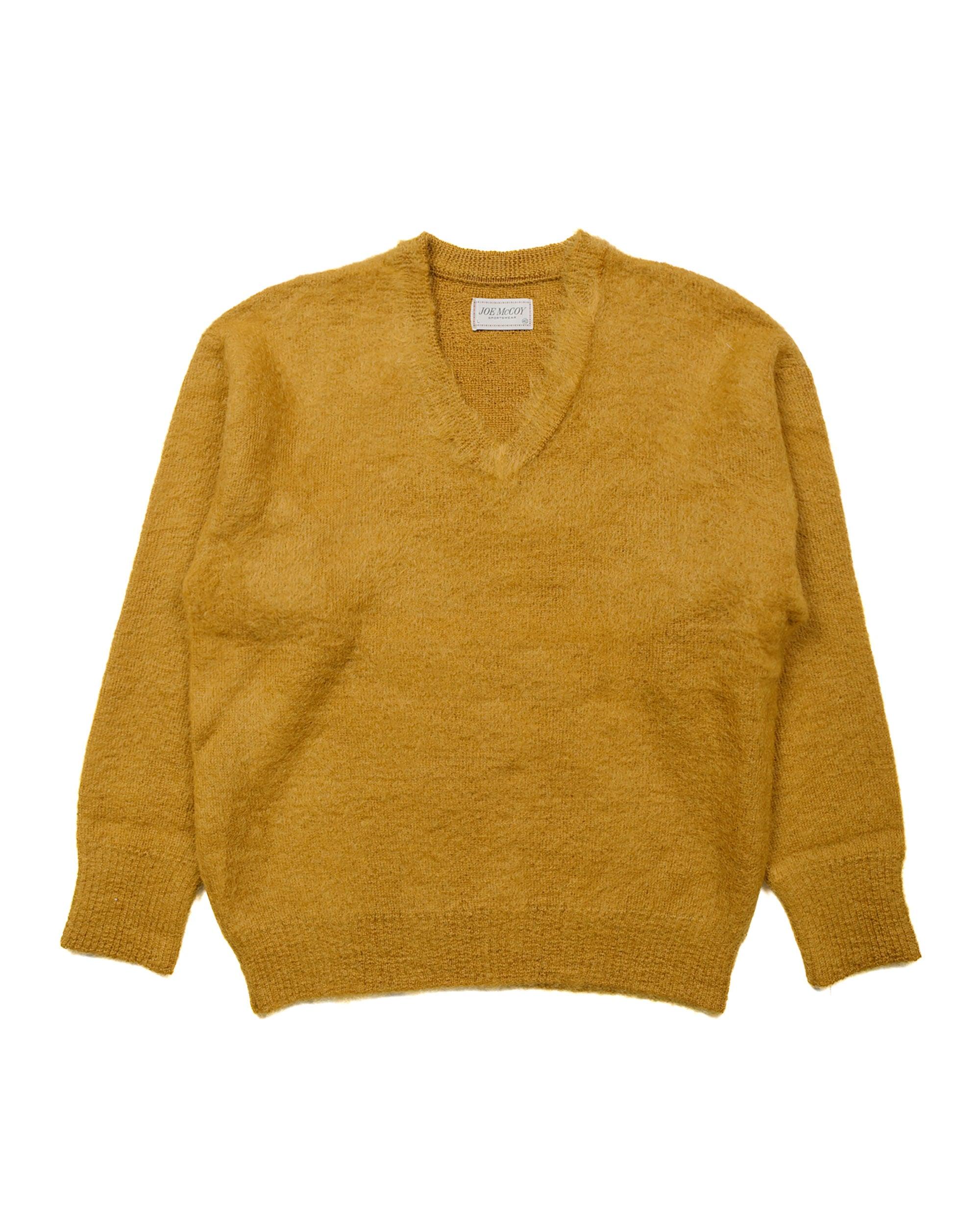 MC23109 JM Mohair V-Neck Sweater Mustard