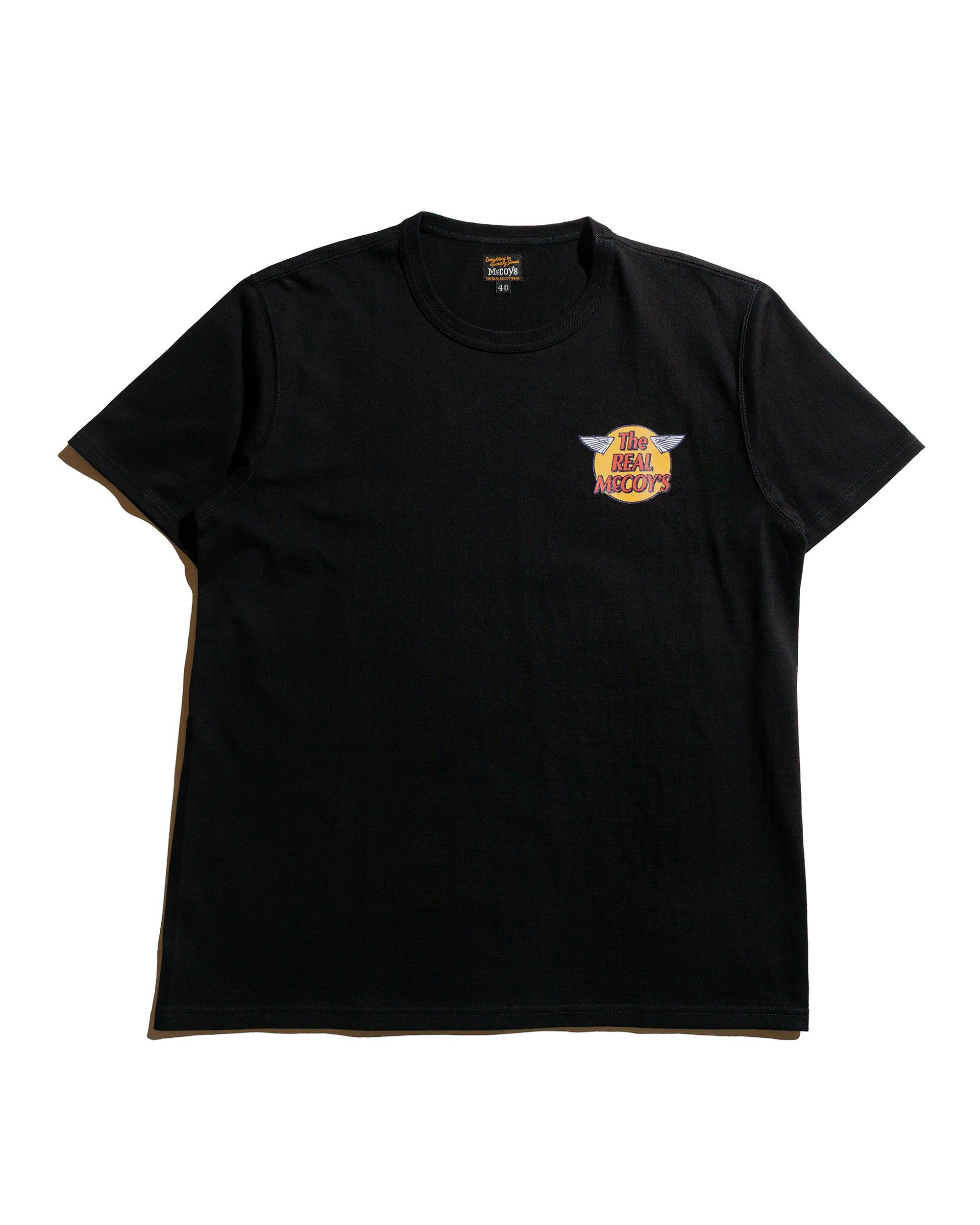 MC24004 The Real McCoy's Logo Tee S/S Black