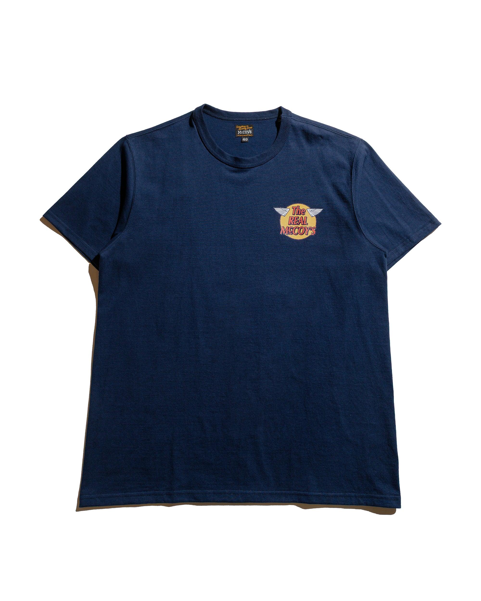 MC24004 The Real McCoy's Logo Tee S/S Navy