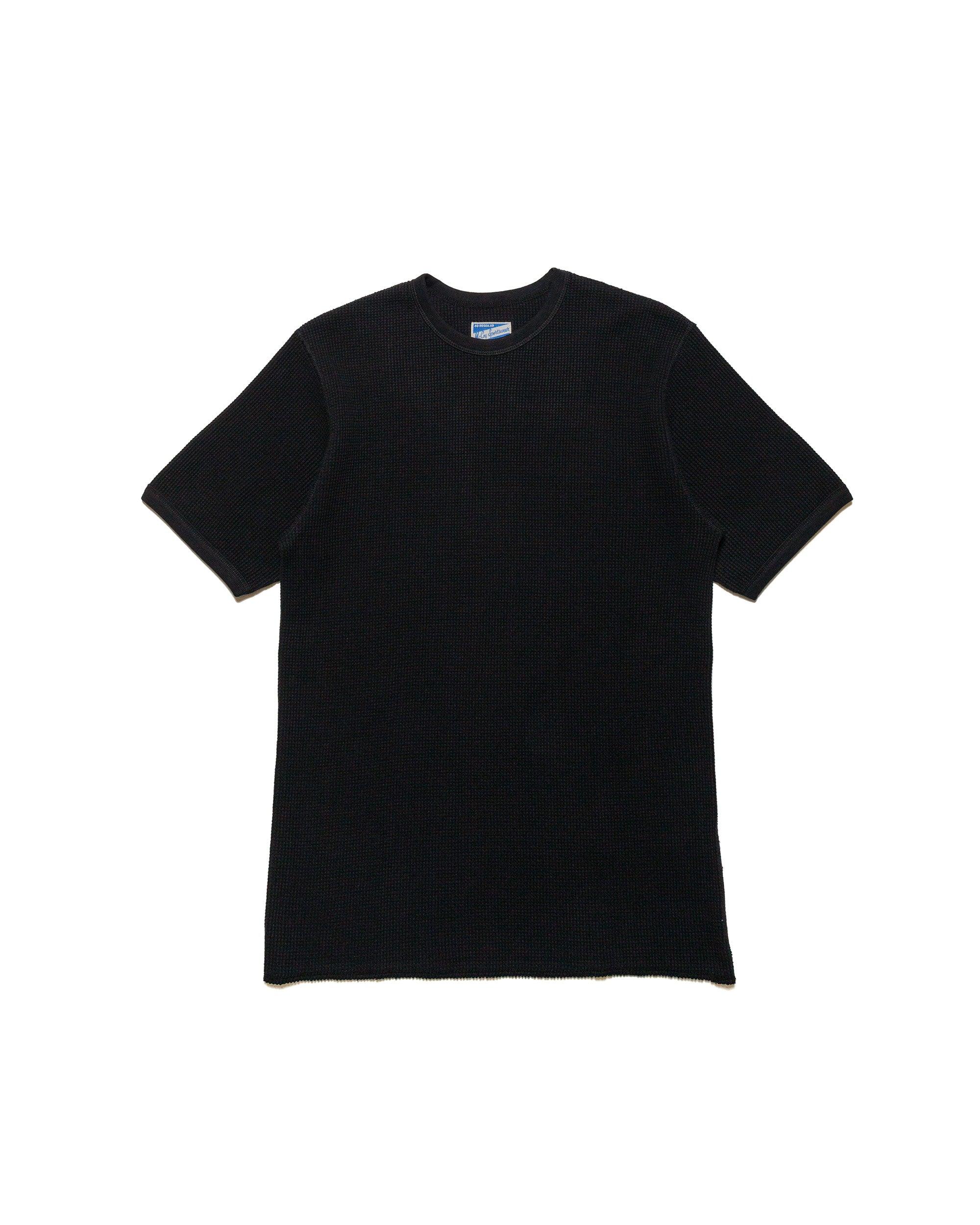MC24018 Waffle Thermal Shirt S/S Black