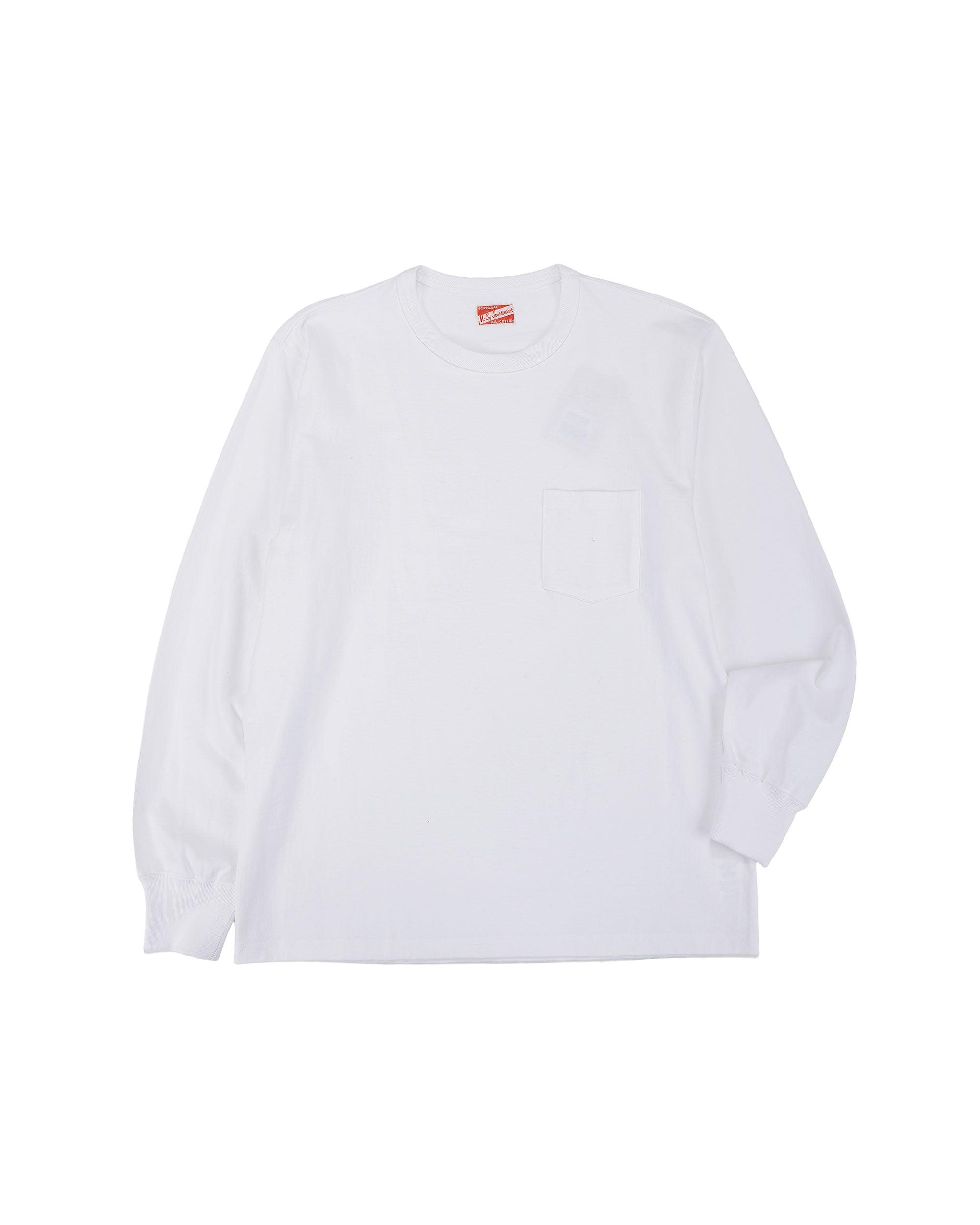 MC24019 Pocket Tee L/S White