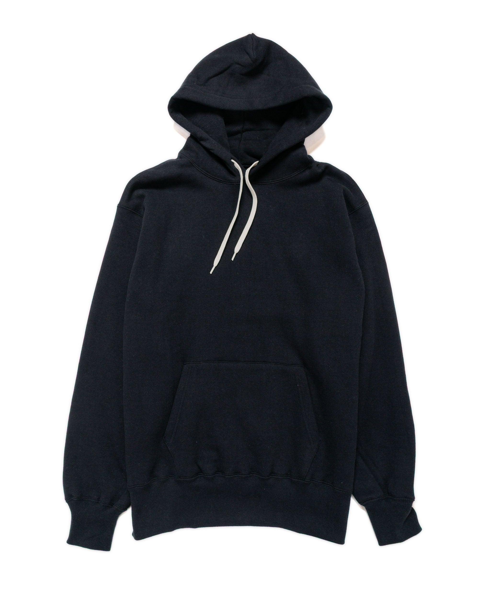 The Real McCoy’s MC24114 10 Oz. Loopwheel Hooded Sweatshirt Black