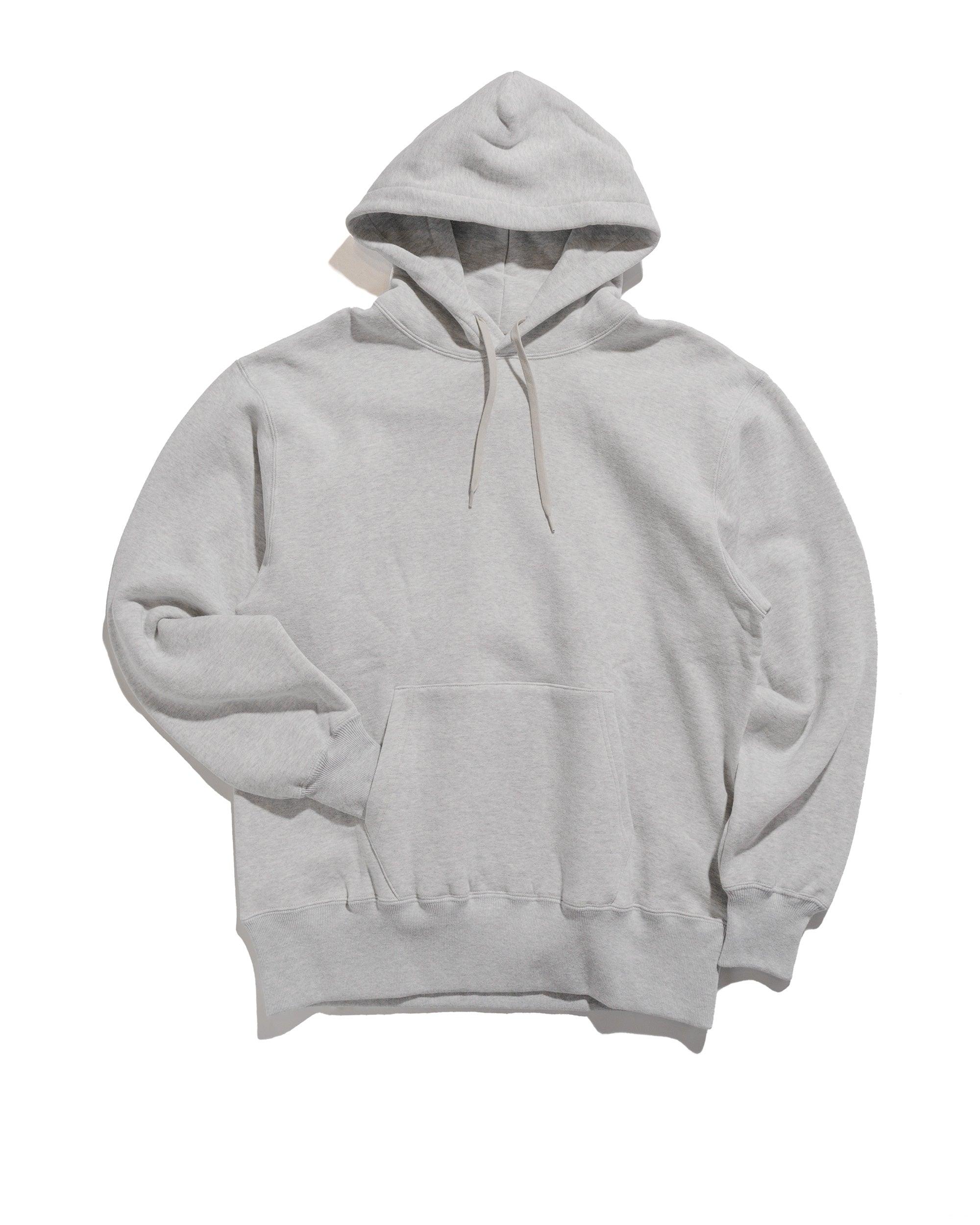 The Real McCoy’s MC24114 10 Oz. Loopwheel Hooded Sweatshirt Snow Gray