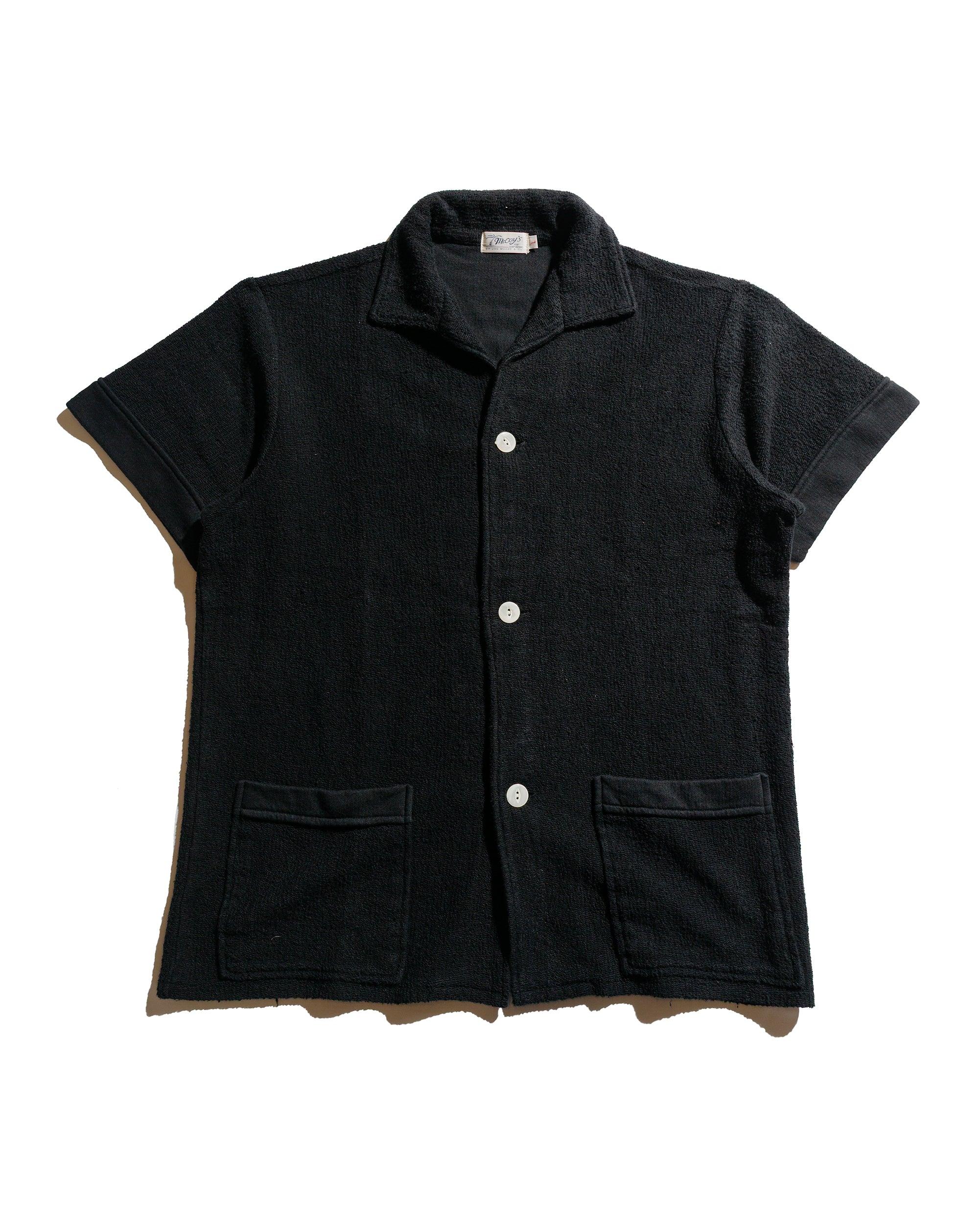 MC25001 Cotton Pile Beach Shirt Black