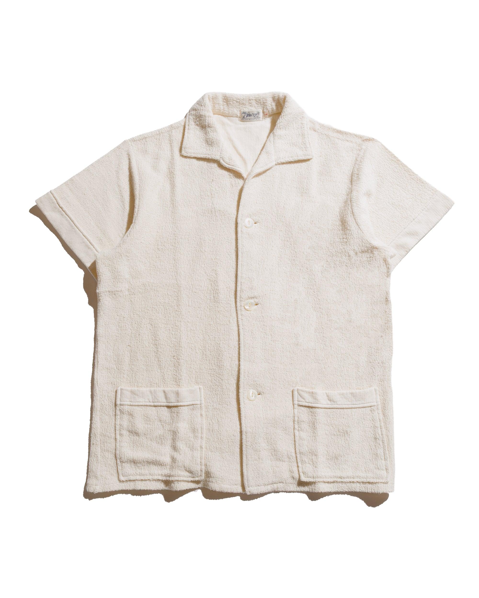 MC25001 Cotton Pile Beach Shirt Milk