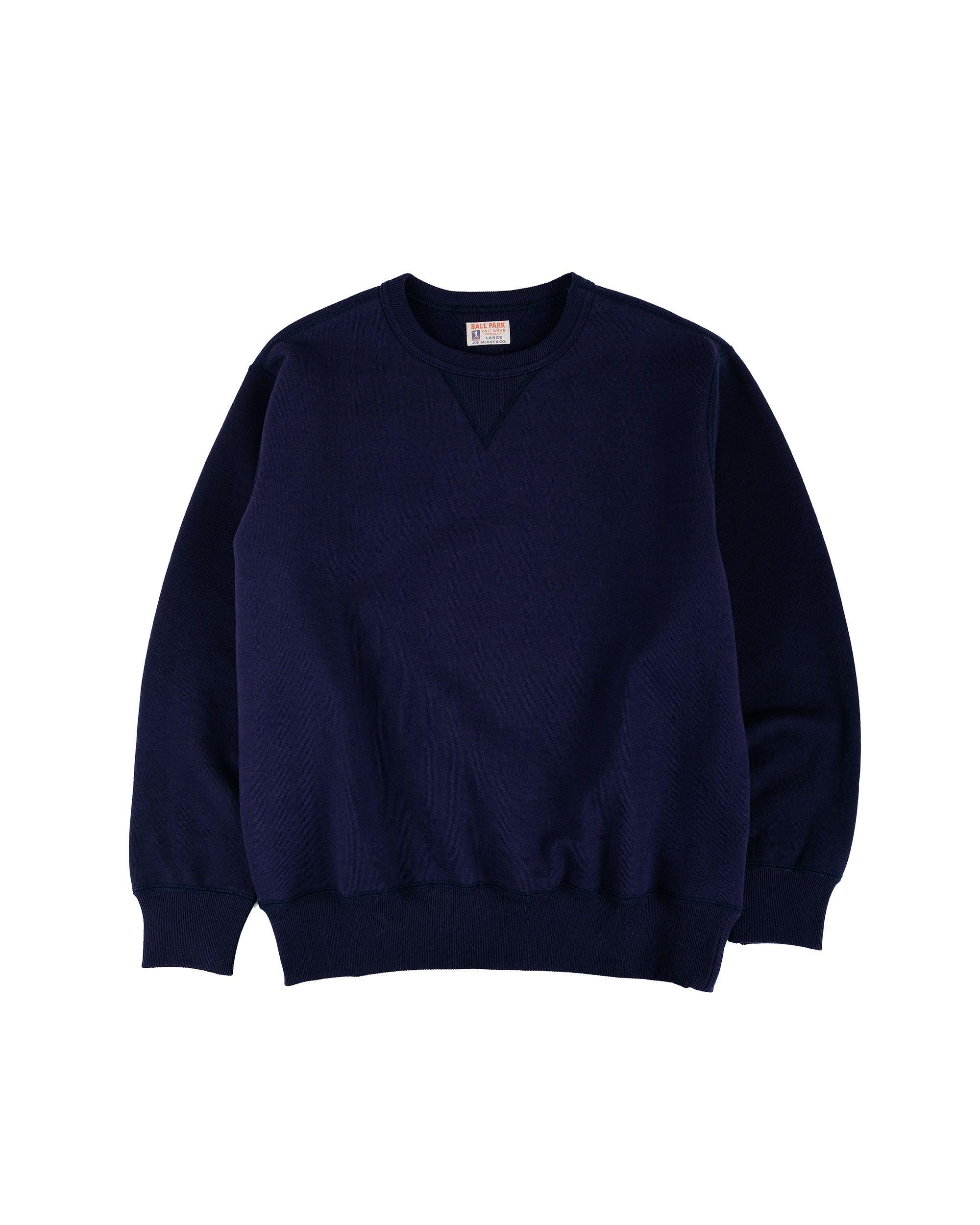 MC25104 12oz. Ball Park Crewneck Sweatshirt L. Navy
