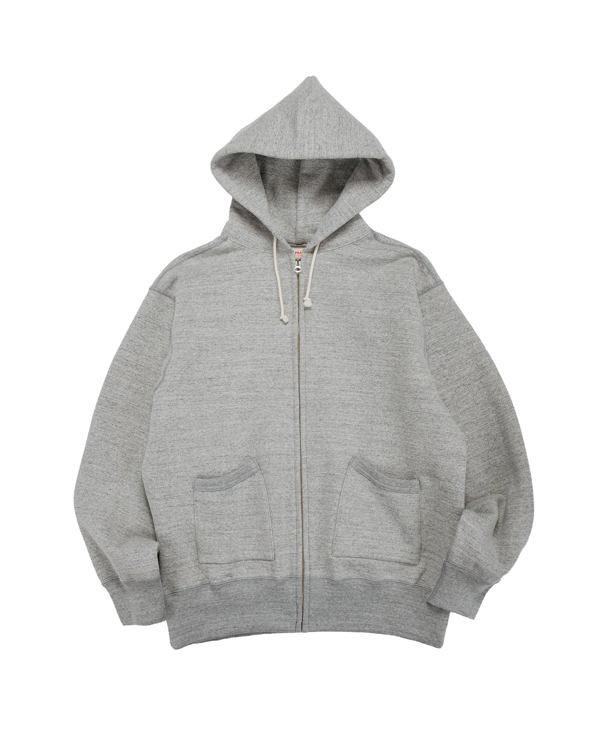 The Real McCoy’s MC25106 12 Oz. Ball Park F/Z Hooded Sweatshirt M.Gray