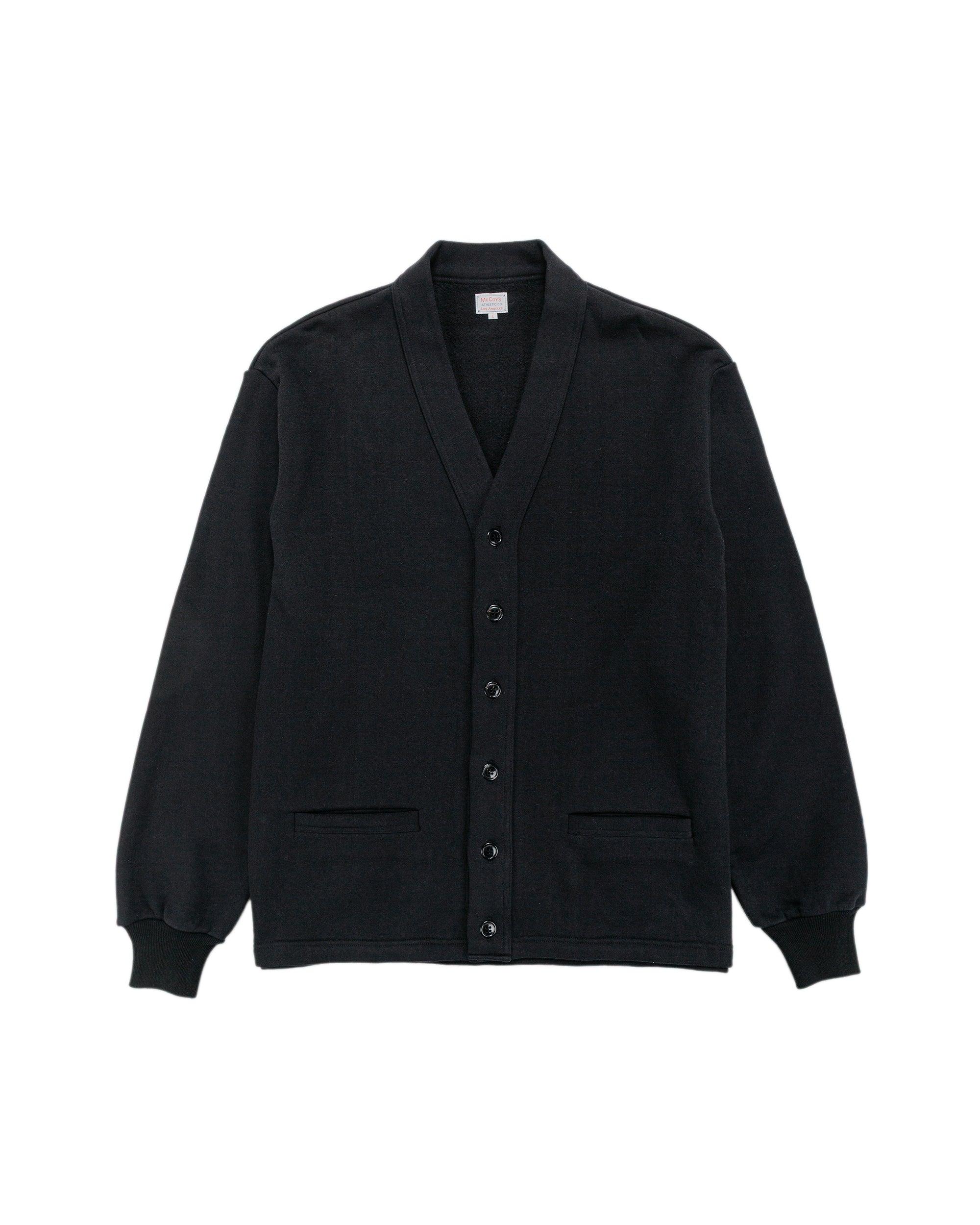 MC25115 10oz. Loopwheel Sweatshirt Cardigan Black