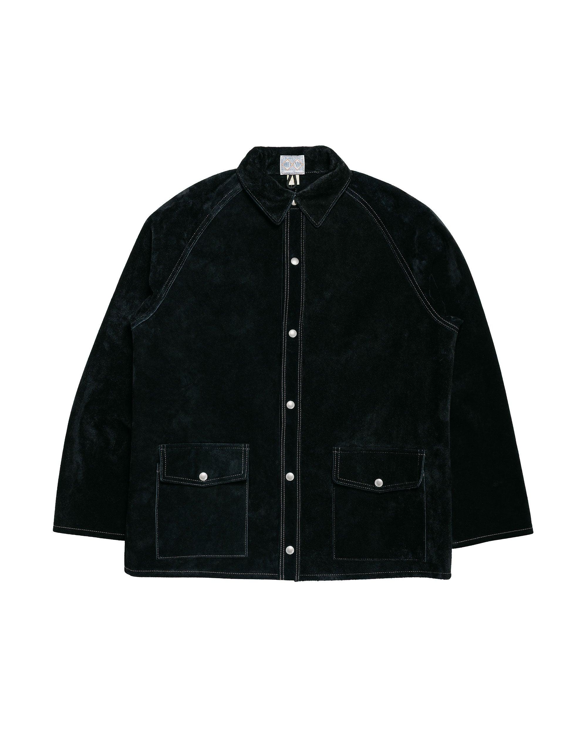 MJ23014 8HU Leather Welder Jacket Black