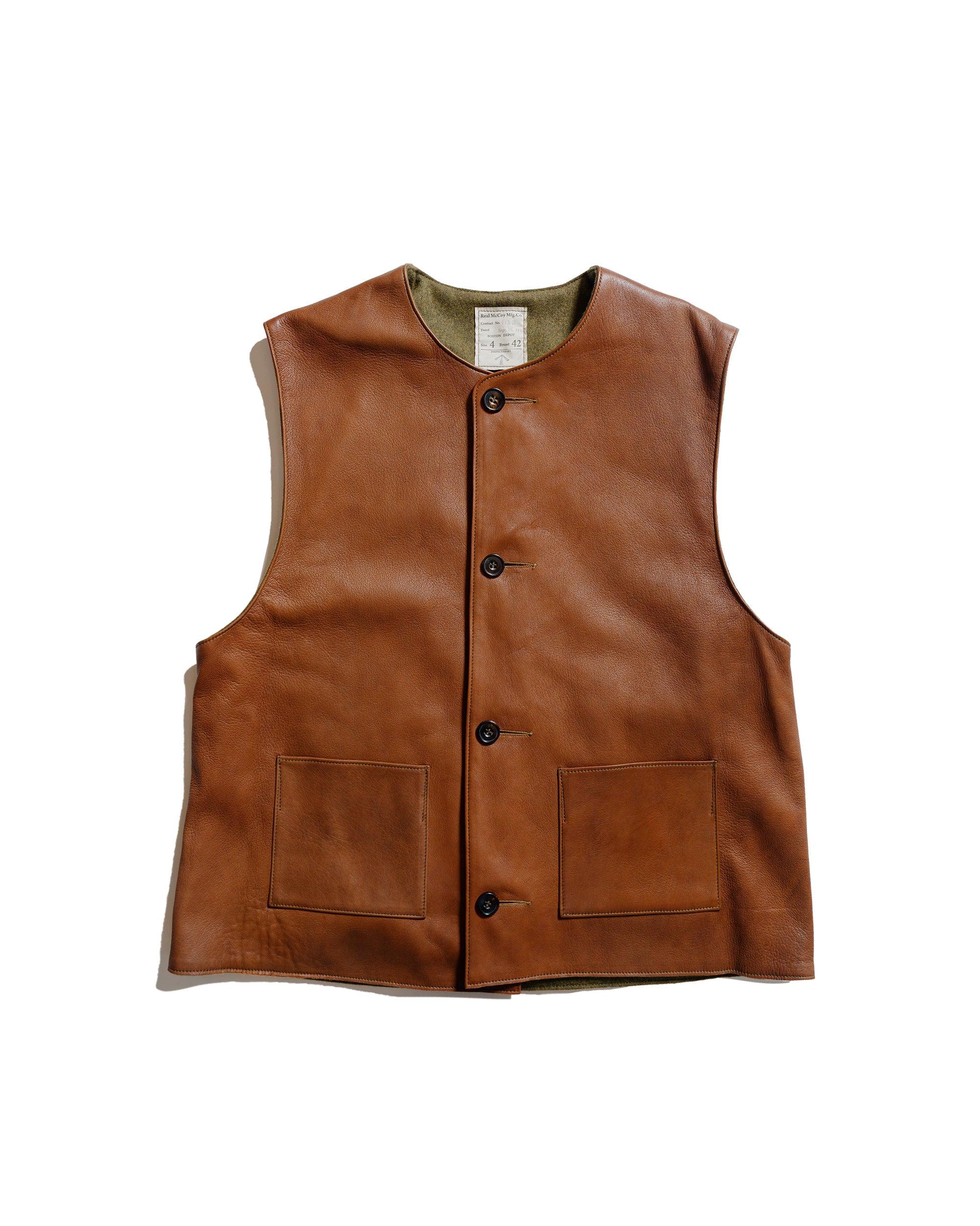 MJ24003 Jerkin Vest / Sheepskin Brown