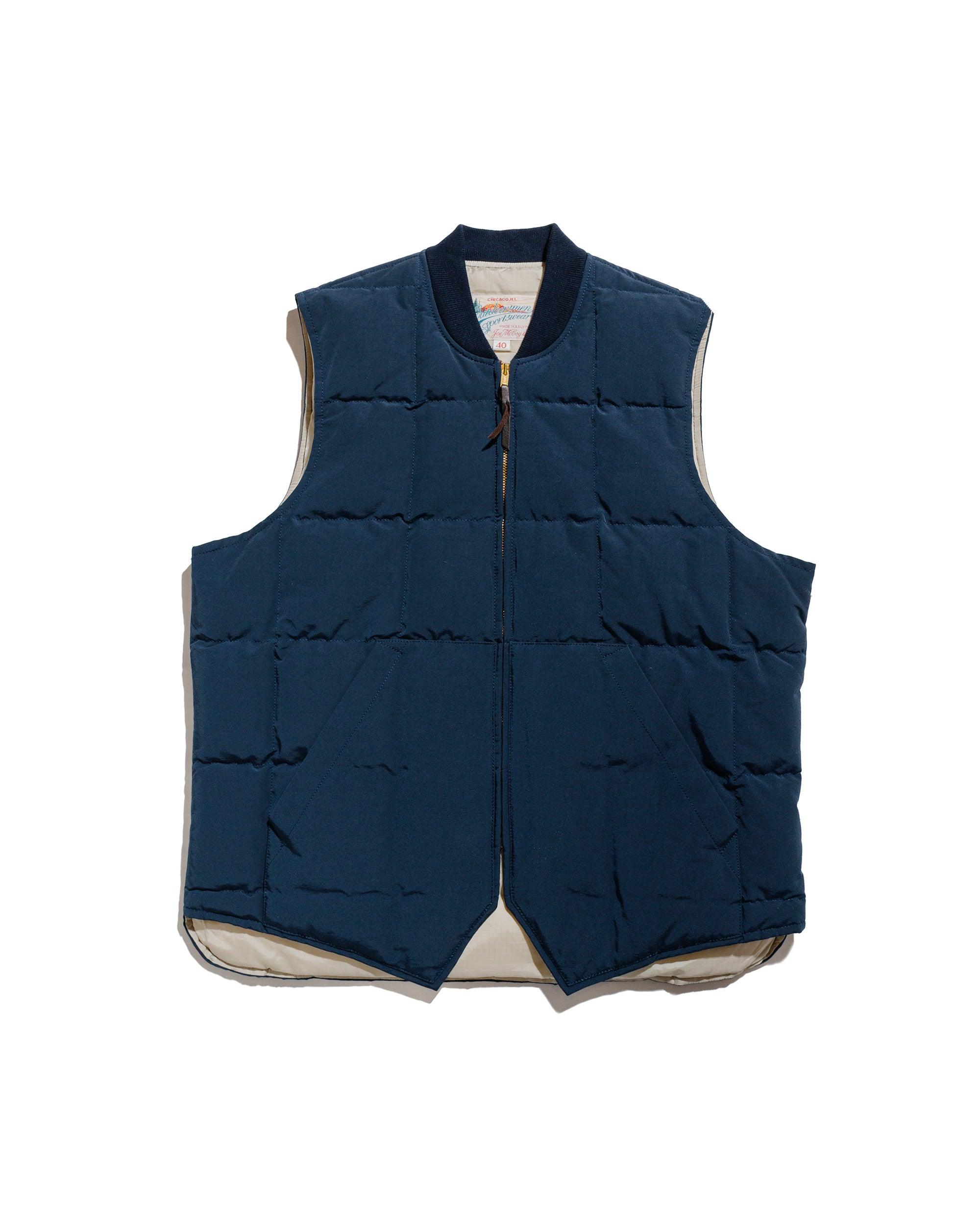 MJ24110 Cotton/Nylon Down Vest Navy