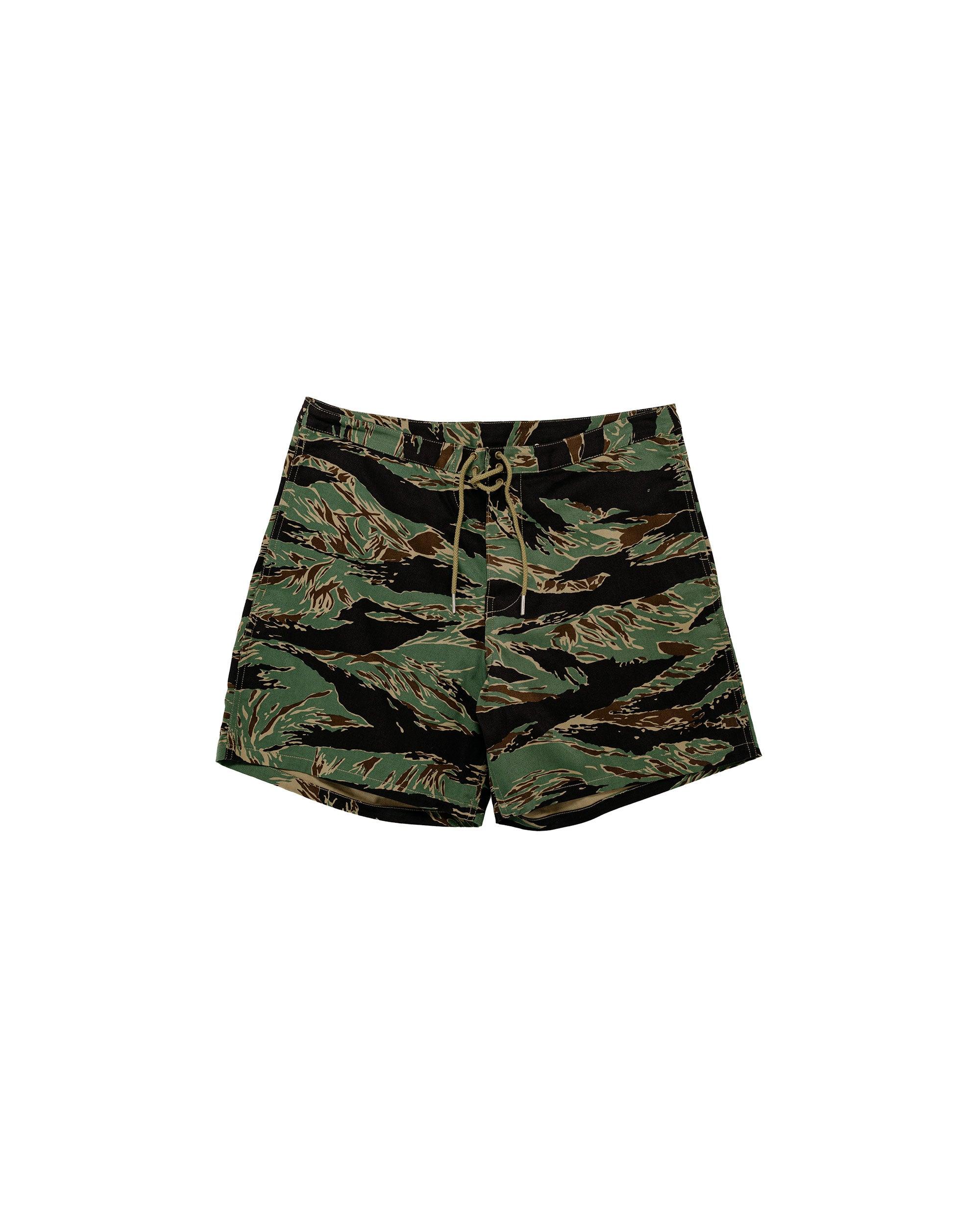 MP26004 Tiger Camouflage Swim Shorts / John Wayne Green
