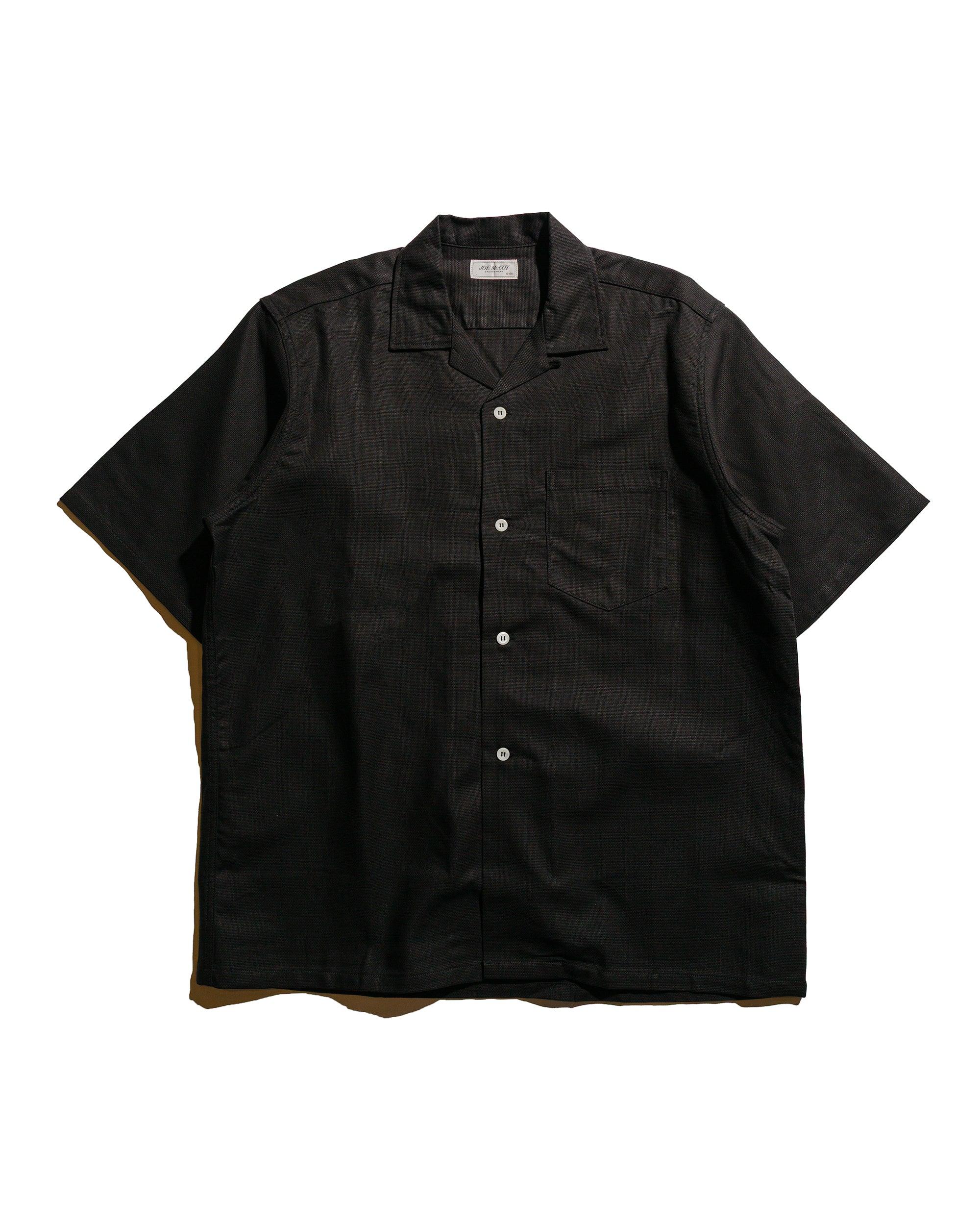 MS25011 Joe McCoy Panama Shirt S/S Black