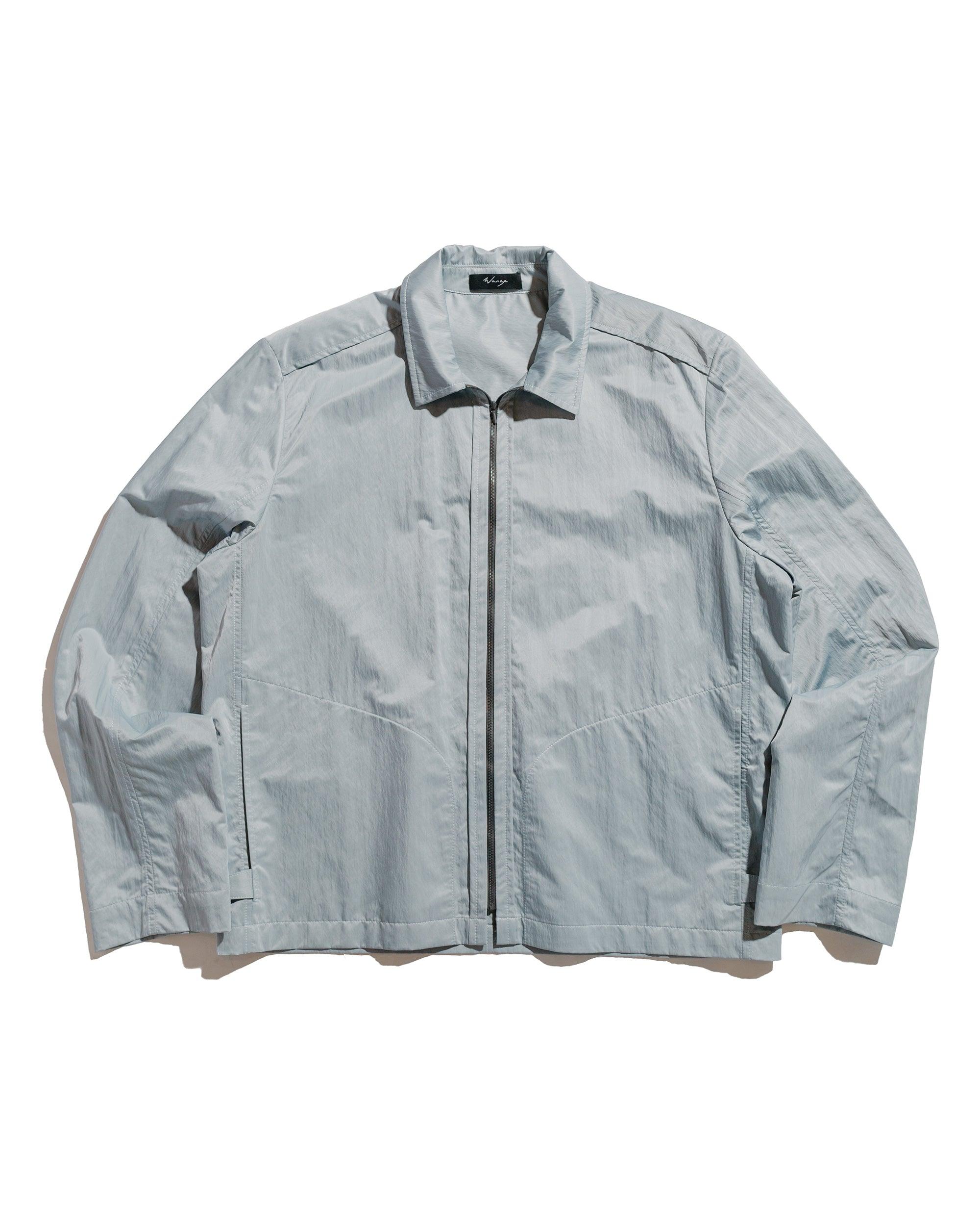 Zip Blouson Nylon Poly Silver Blue